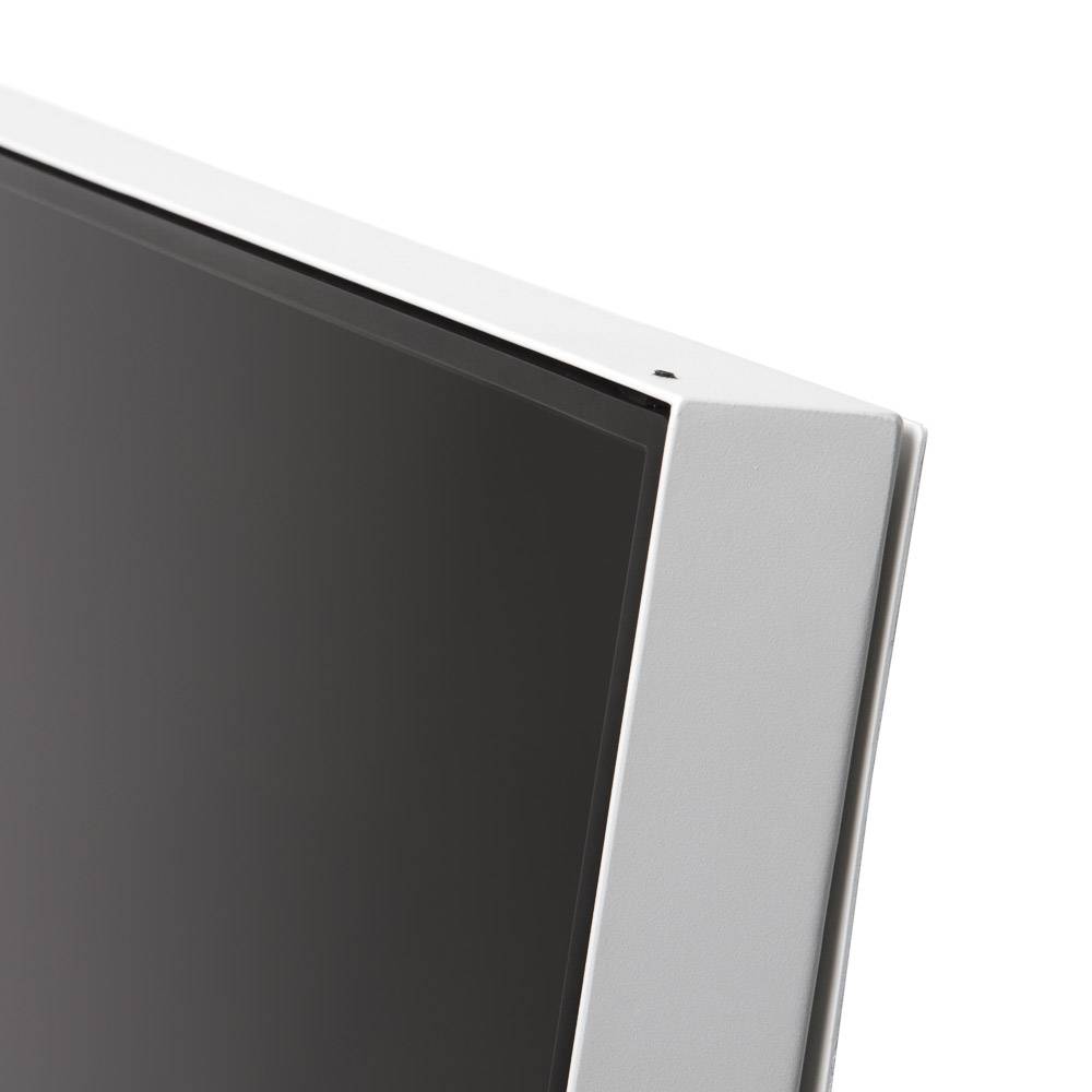 Showdown Displays Digitaler Kundenstopper Smart Line mit Samsung-Bildschirm - 43 Zoll - Weiß