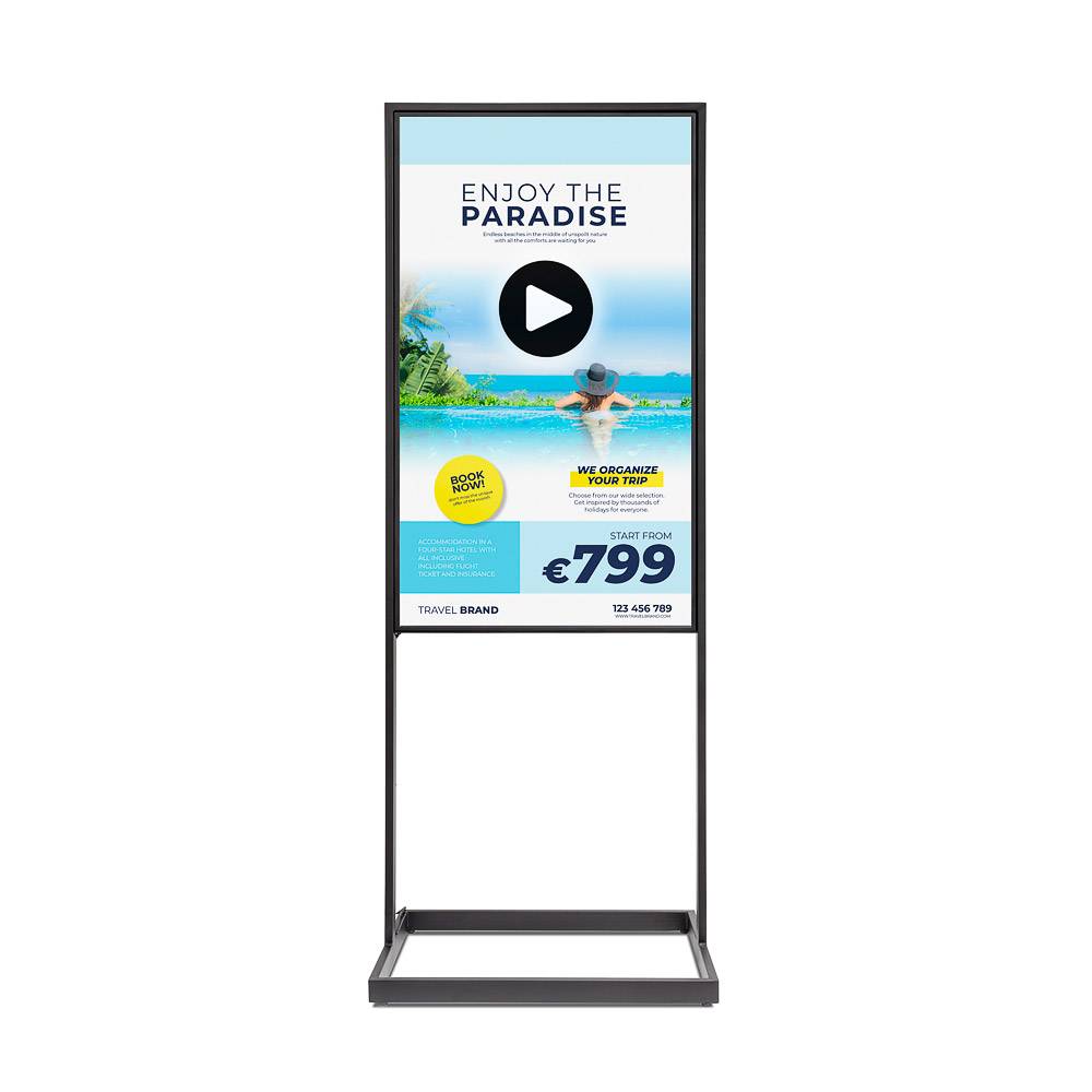 Showdown Displays Digitale Infostele Sky mit Samsung-Bildschirm - 55 Zoll