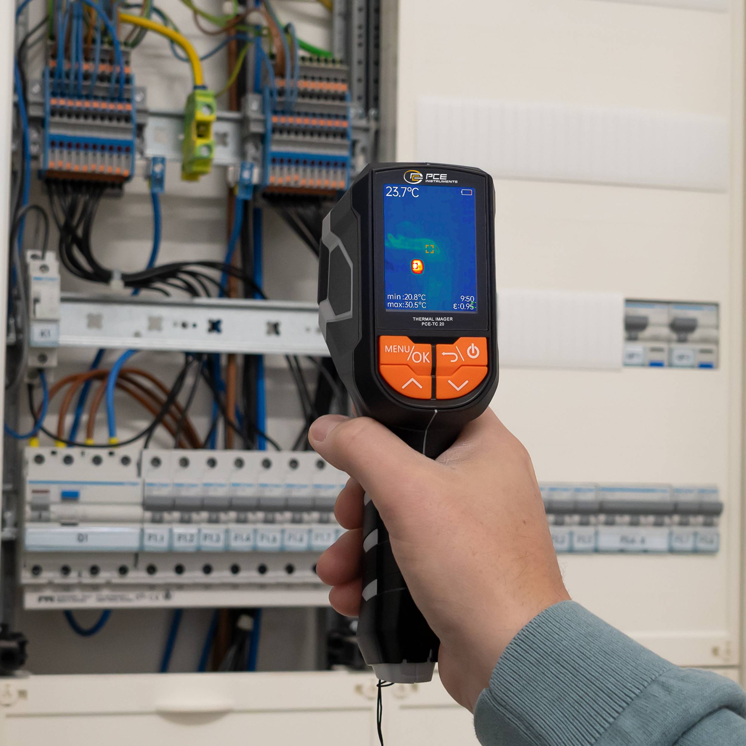 PCE Instruments Wärmebildkamera PCE-TC 20 |-20...400°C |Auflösung 0,1°C |120x90 Pixel |60 mK |4 Farbpaletten |Speicher