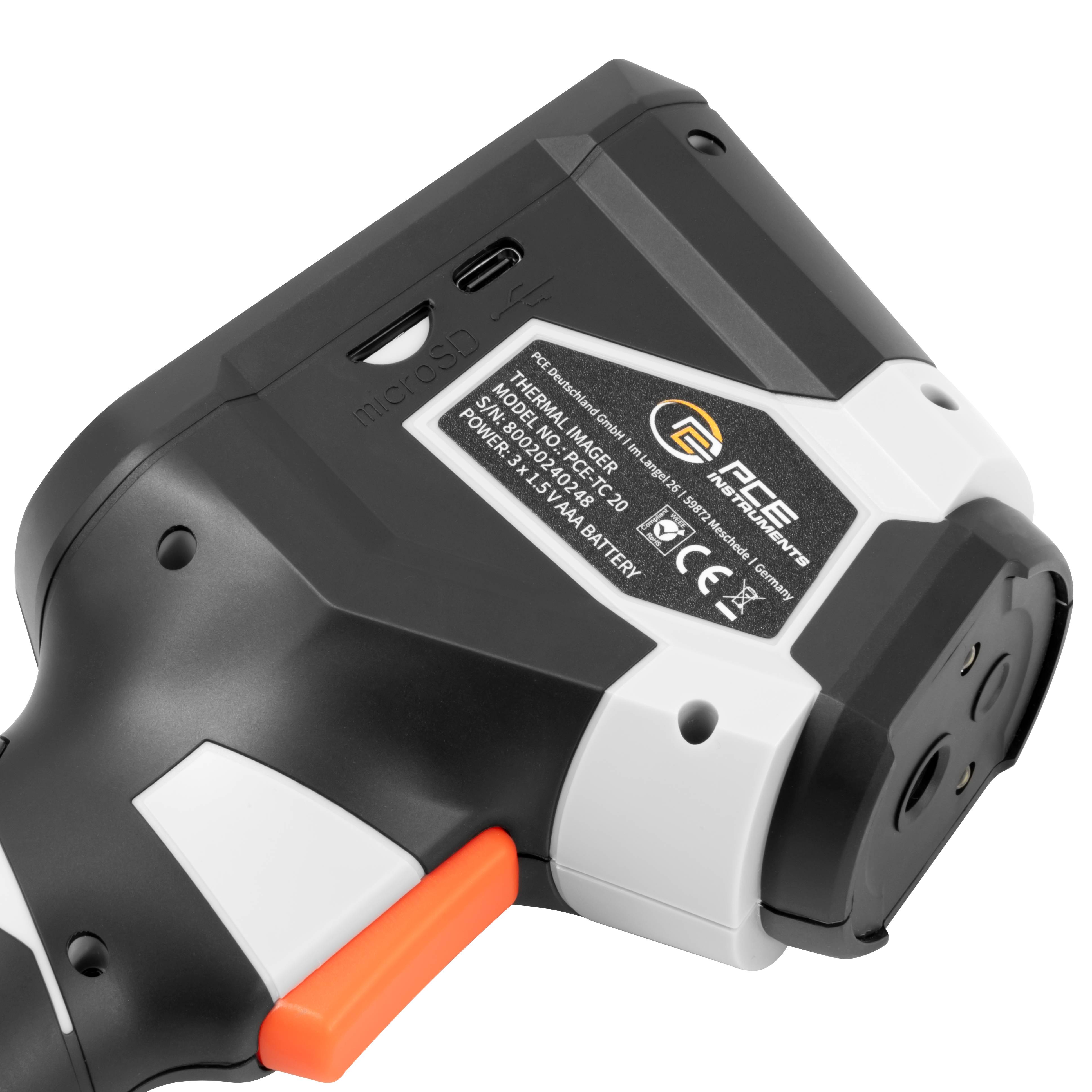 PCE Instruments PCE-TC 20 Wärmebildkamera 0 bis 400°C USB-C, micro SD