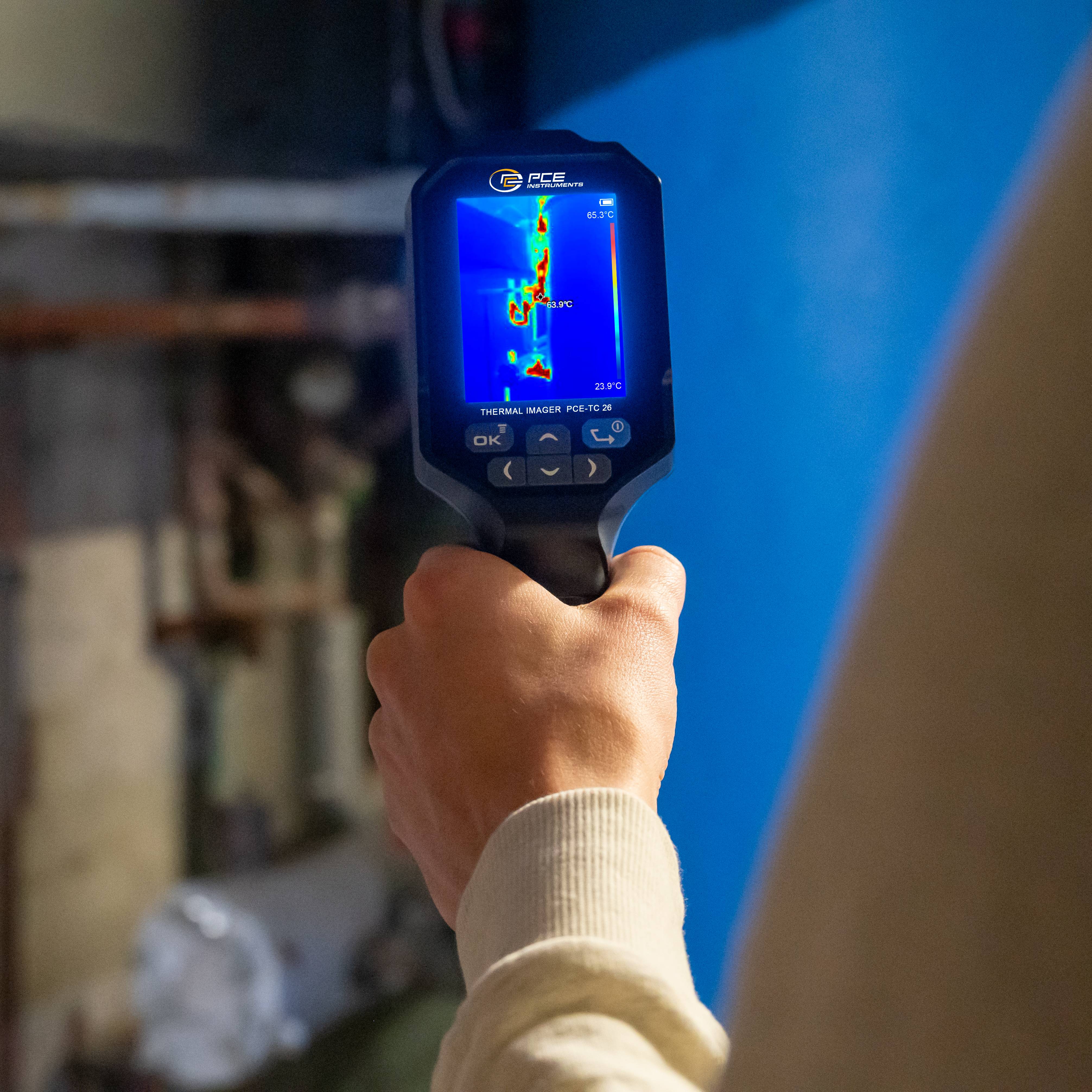 PCE Instruments Wärmebildkamera PCE-TC 26 |-10...400°C |Auflösung 0,1°C |120x90 Pixel |8 Farbpaletten |Laserindikator