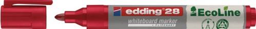 Whiteboardmarker 28 EcoLine rot Strich-B.1,5-3mm Rundspitze EDDING
