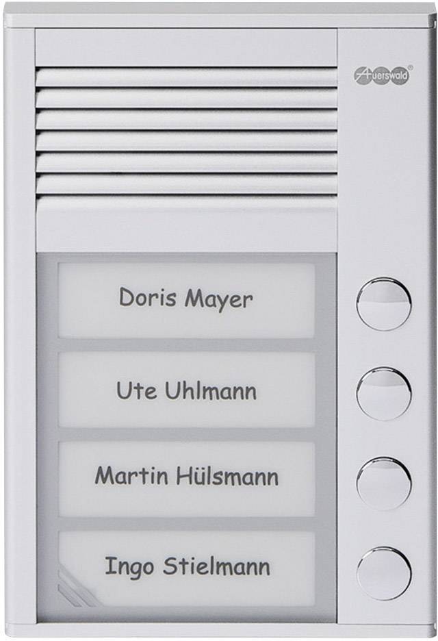 Auerswald TFS-Dialog 204 Türsprechanlage Kabelgebunden Komplett-Set 4 Familienhaus Silber