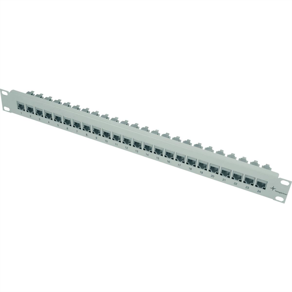 TELEGÄRTNER 19" Modulträger 1 HE, inkl. 24 x Kupplungen K Cat.5e