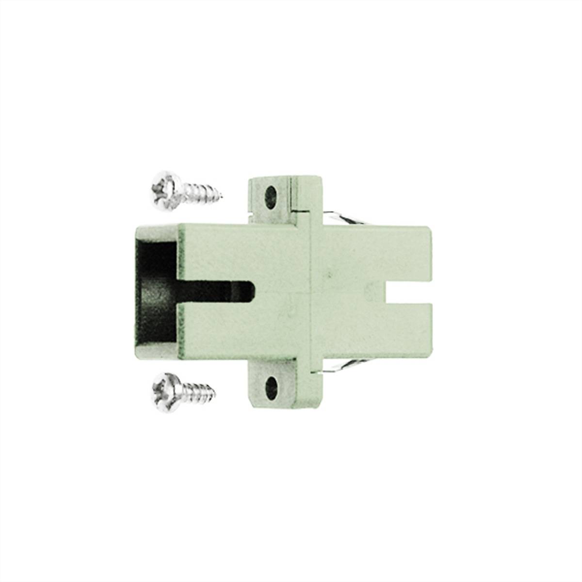 TELEGÄRTNER SC Kupplung, Multimode, Keramikhülse, Kunststoffgehäuse, beige