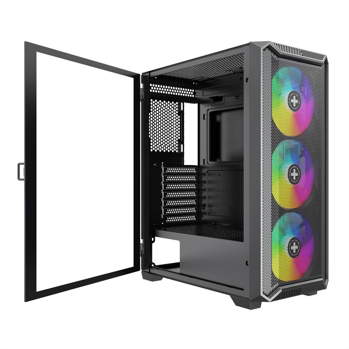 Xilence Xilent Blade II X613 RGB Gaming PC Gehäuse, RGB ATX Midi Tower