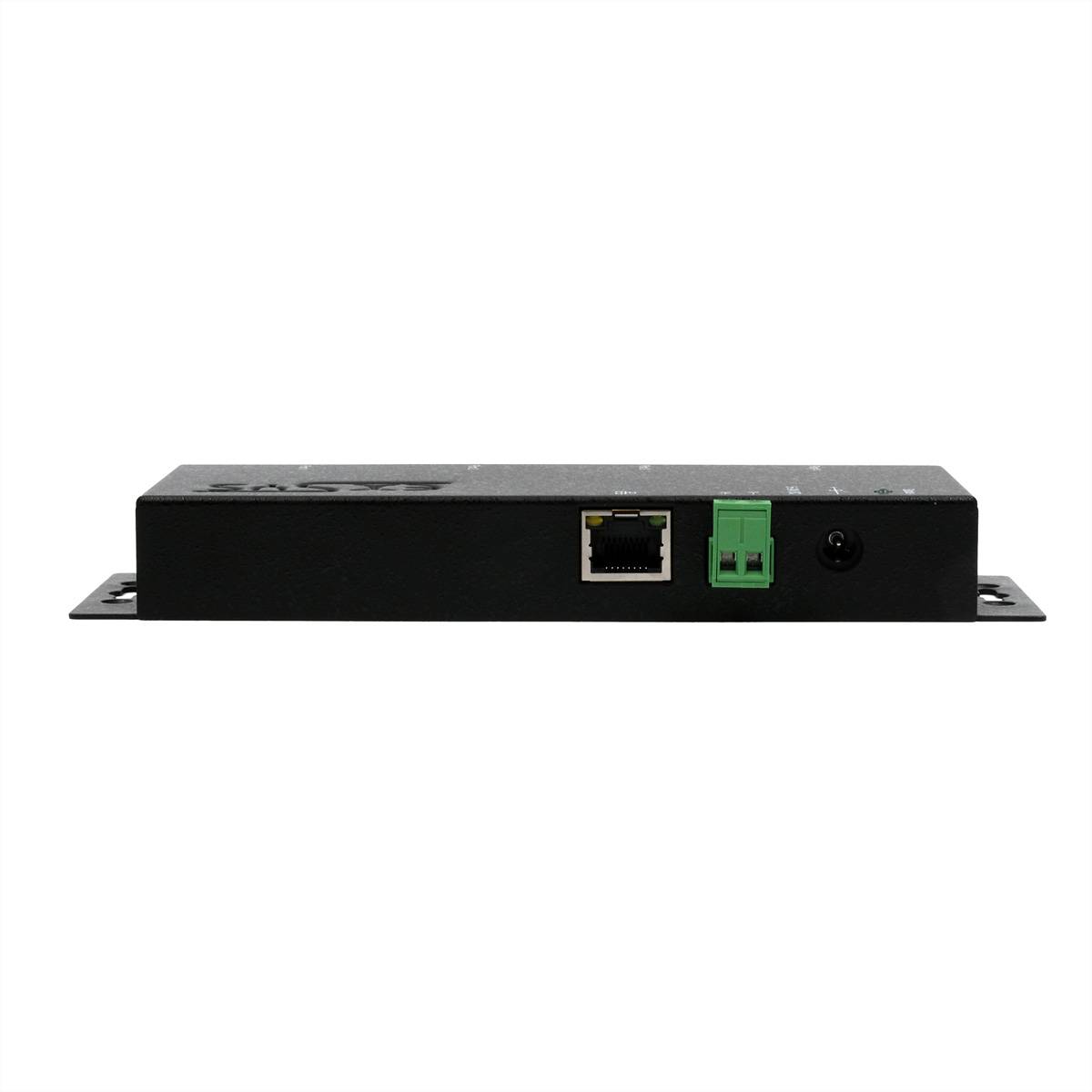 GmbH Ethernet zu 4 x RS-232/422/485 inkl. 12V/3A Netzteil EX-6124-2 - Ethernet