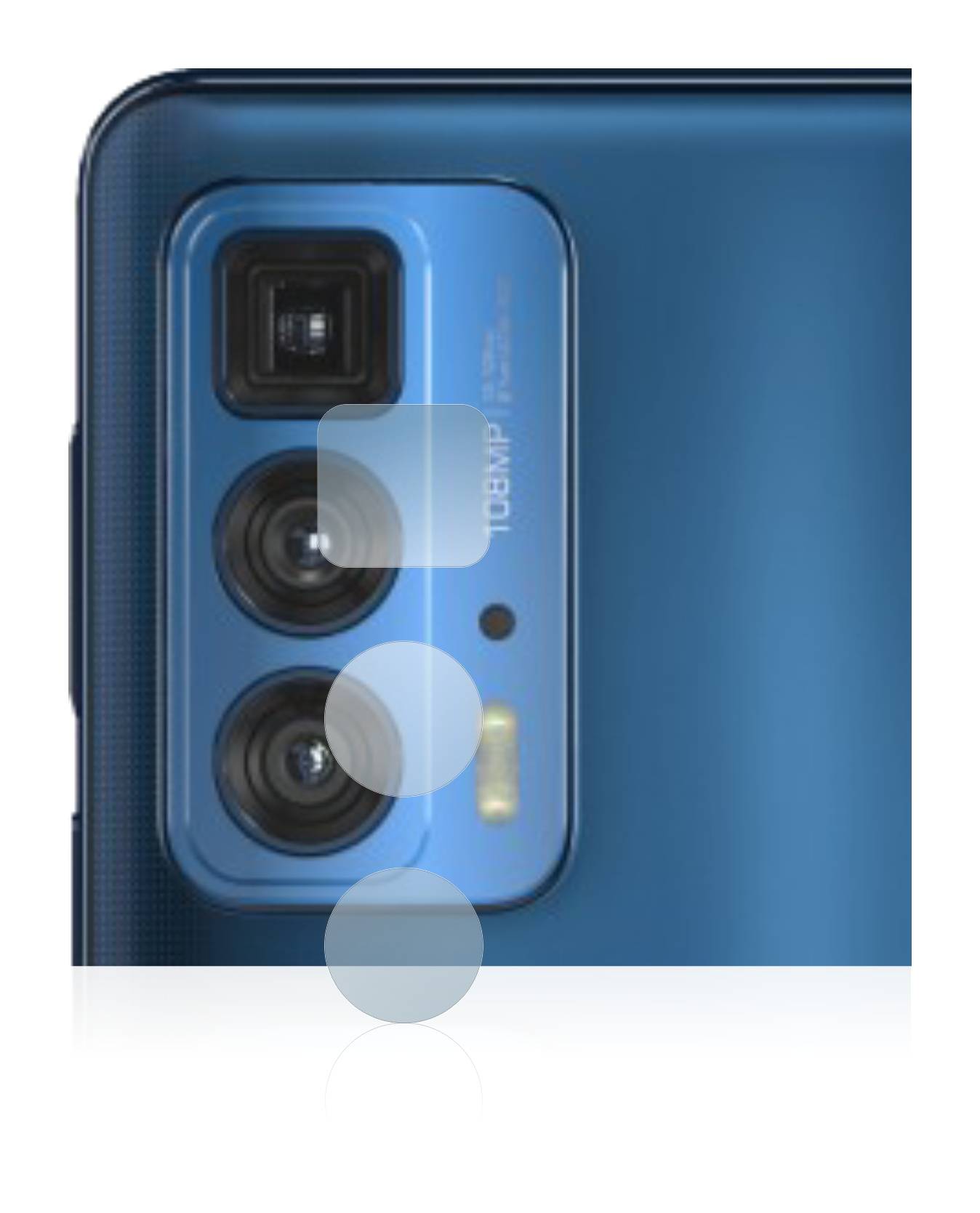 upscreen Hybrid Glas Schutz-Folie für Motorola Edge 20 Pro (NUR Kameraschutz)