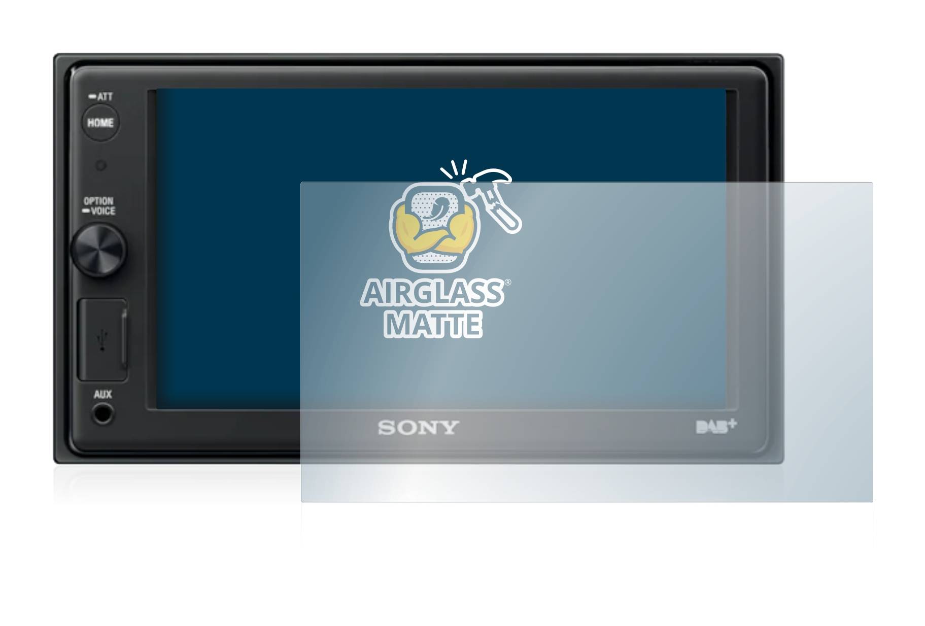 BROTECT AirGlass Matt Glas Schutz Folie für Sony XAV-AX1005DB