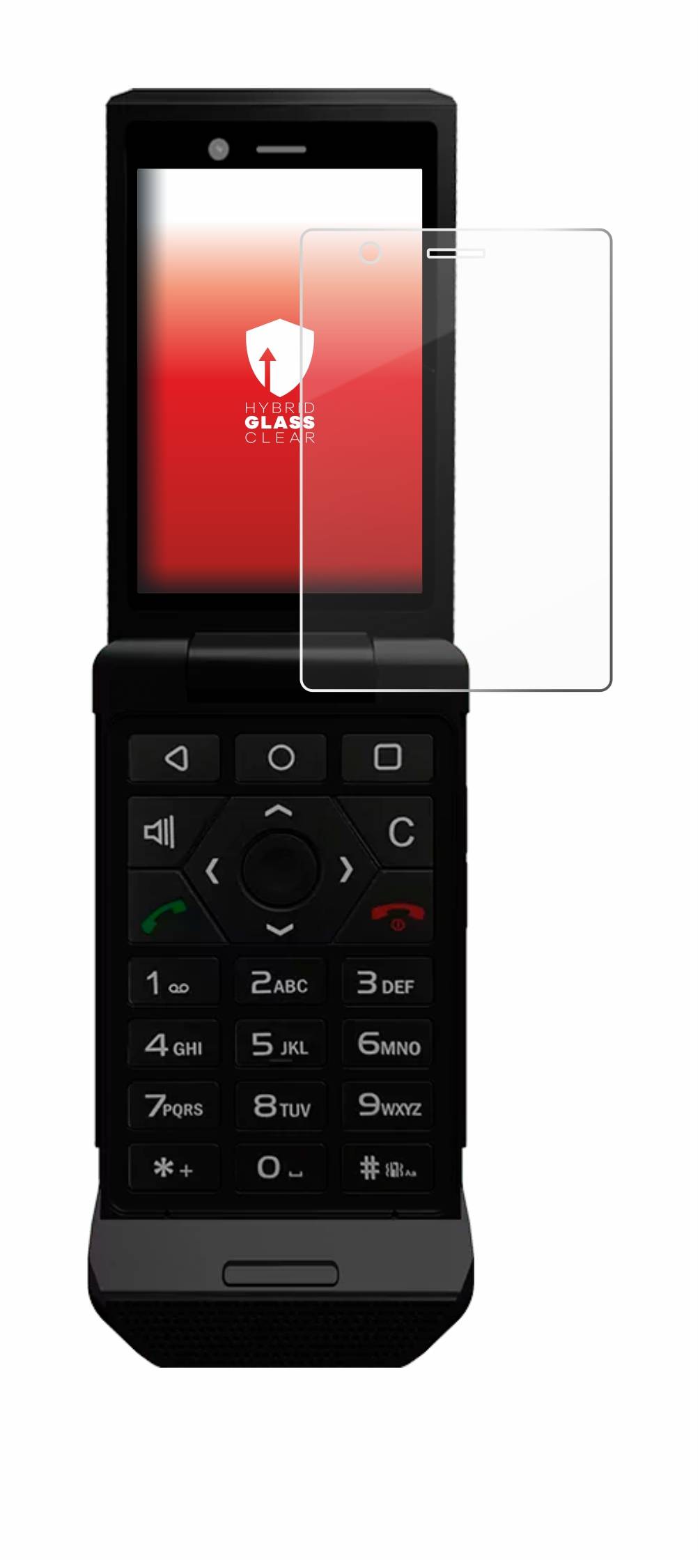 upscreen Hybrid Glas Schutz-Folie für Caterpillar Cat S22 Flip