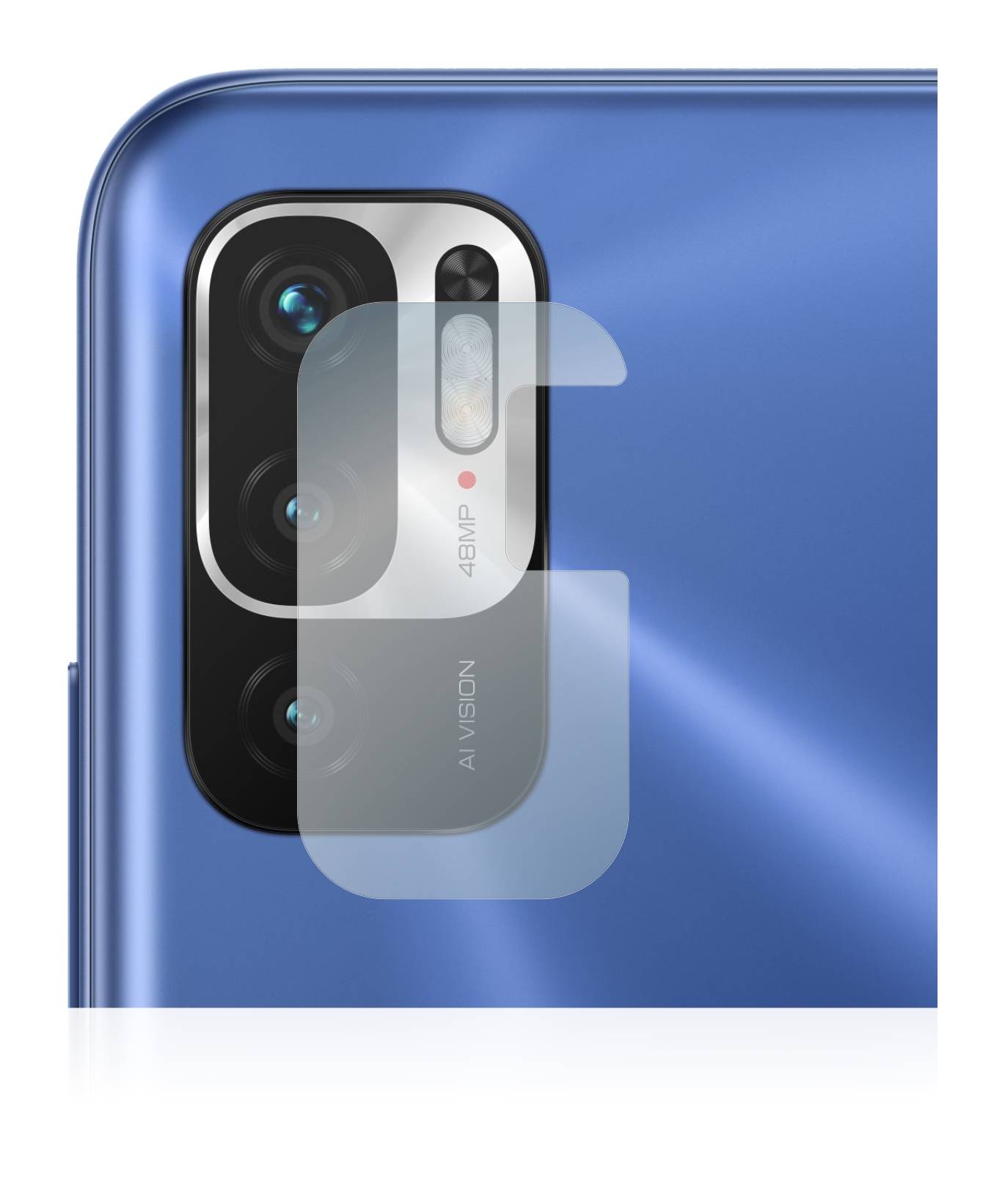 upscreen Hybrid Glas Schutz-Folie für Xiaomi Redmi Note 10 5G (NUR Kameraschutz)