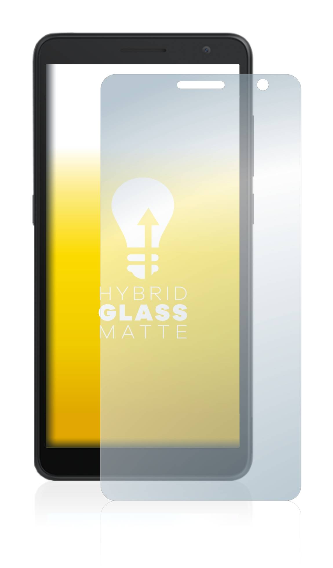 upscreen Hybrid Glas Matt Schutz-Folie für Alcatel 1B 2020
