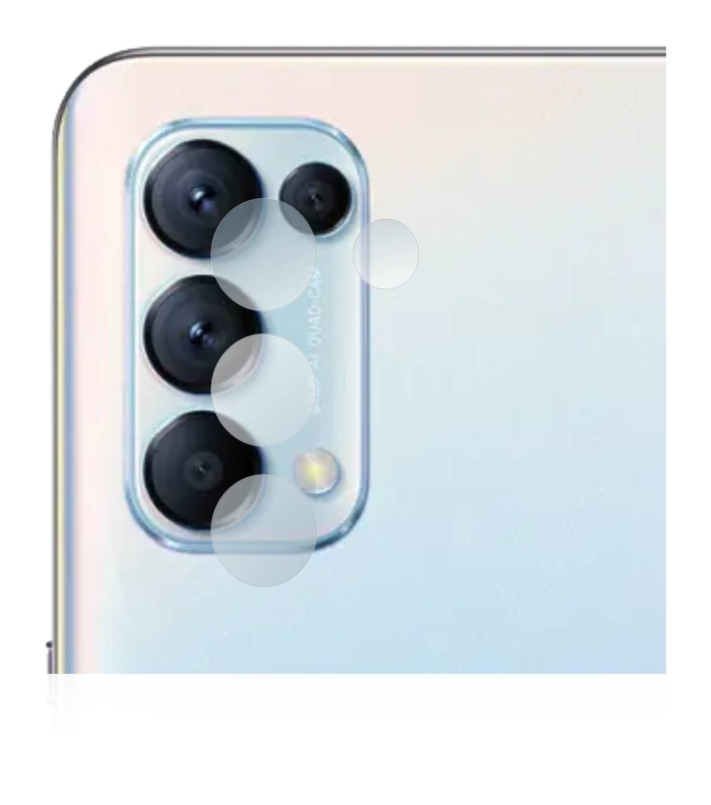 upscreen Hybrid Glas Panzer-Folie für Oppo Find X3 Lite (NUR Kameraschutz)