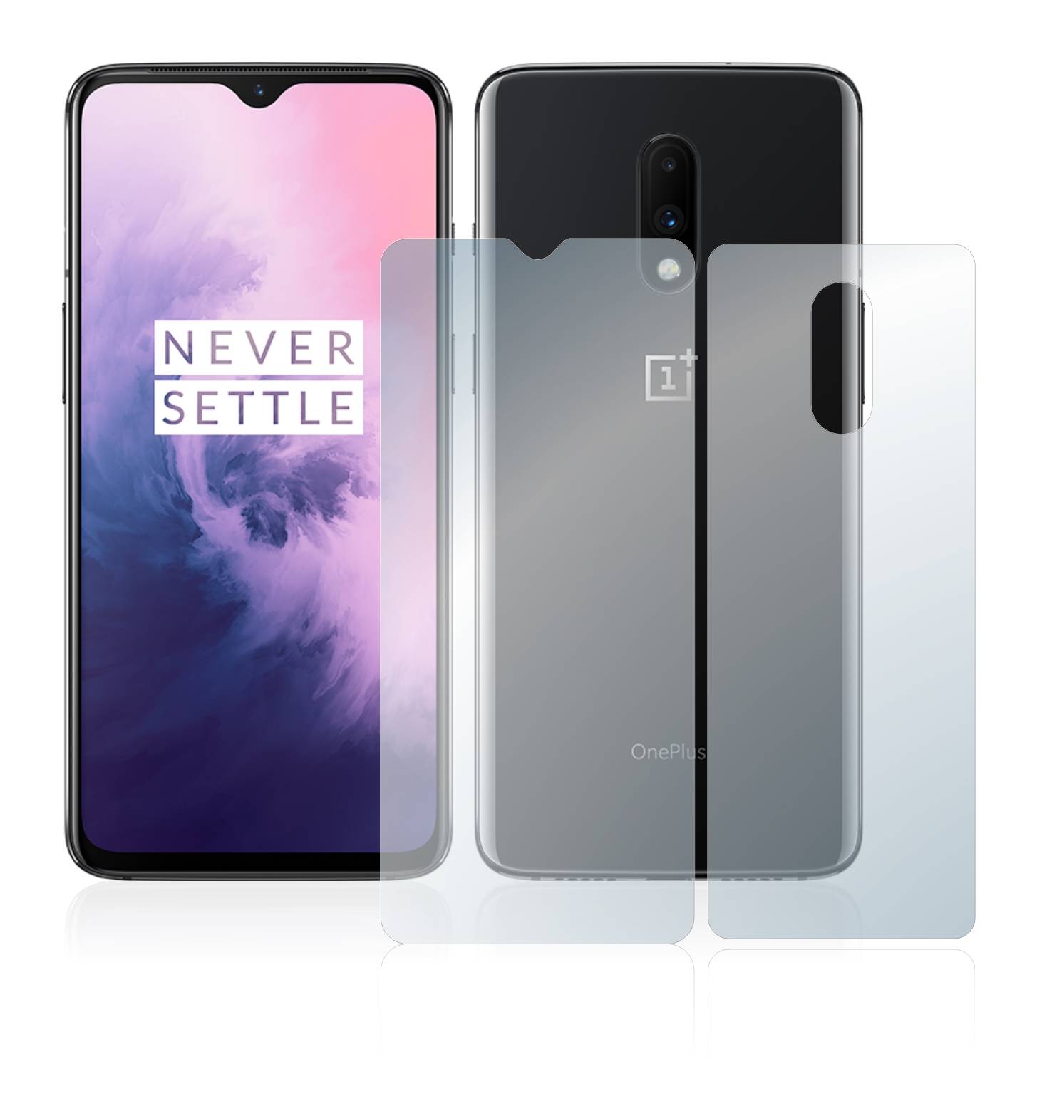 upscreen Scratch Shield Schutzfolie für OnePlus 7 (Display+Rückseite)