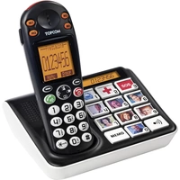 Topcom Sologic B935 Schnurloses Seniorentelefon Foto-Tasten, Optische Anrufsignalisierung Beleuchtetes Display Schwarz, Weiß Topcom Sologic B935 Schnurloses Seniorentelefon Foto-Tasten, Optische Anrufsignalisierung Beleuchtetes Display Schwarz, Weiß