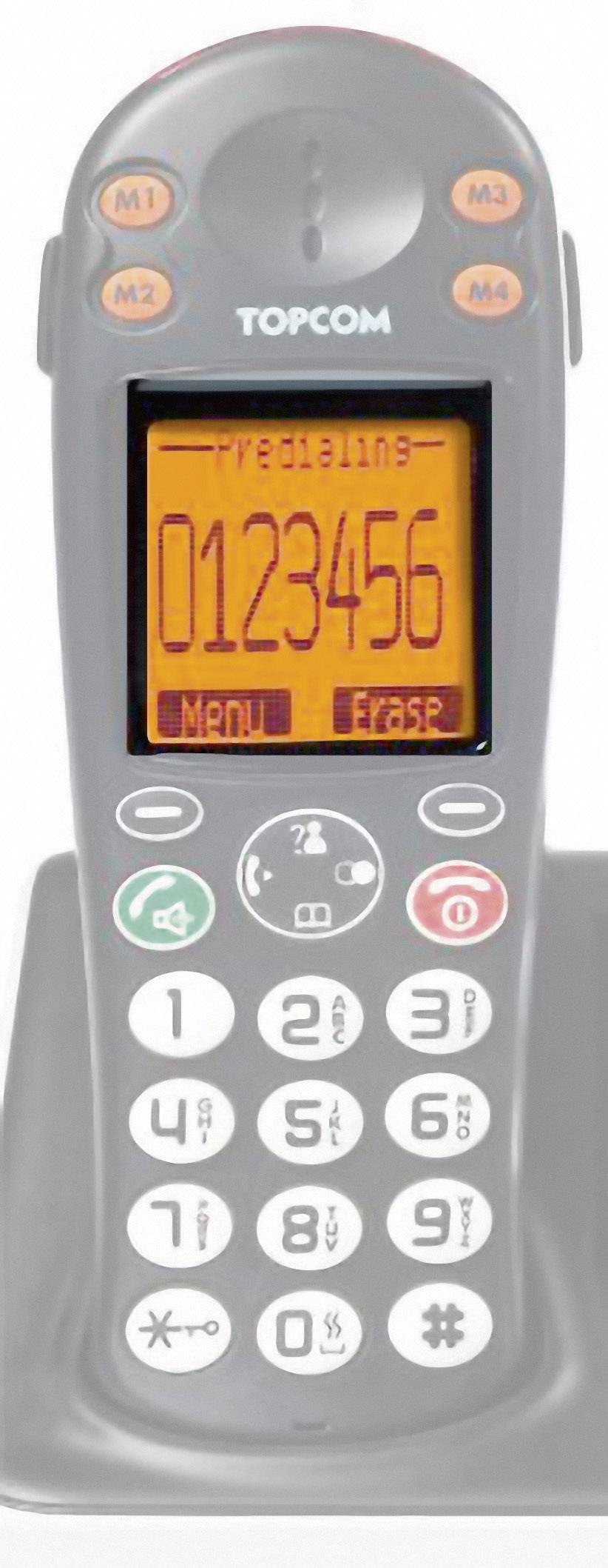 Topcom Sologic B935 Schnurloses Seniorentelefon Foto-Tasten, Optische Anrufsignalisierung Beleuchtetes Display Schwarz, Weiß