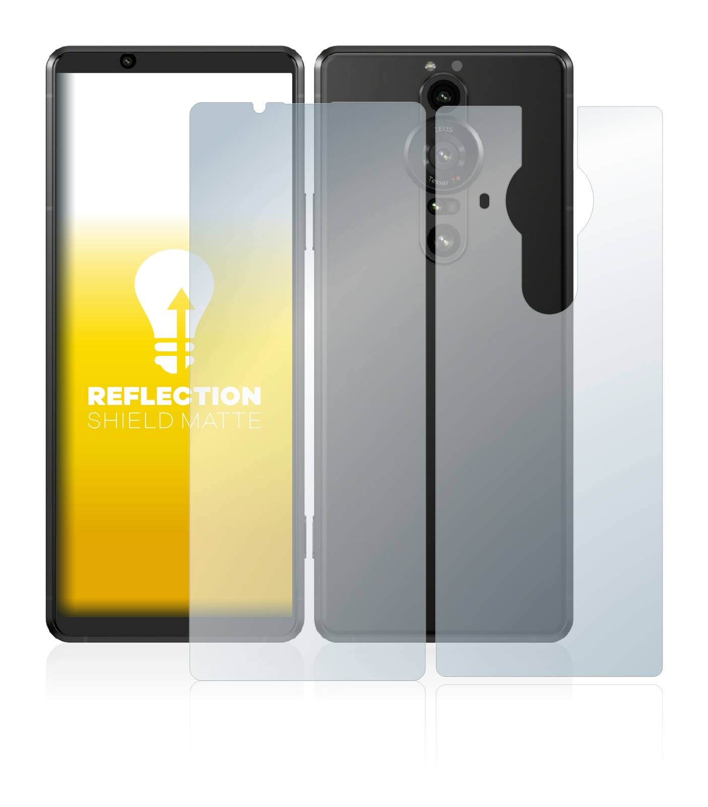 upscreen Reflection Shield Matt Schutzfolie für Sony Xperia Pro-I (Display+Rückseite)