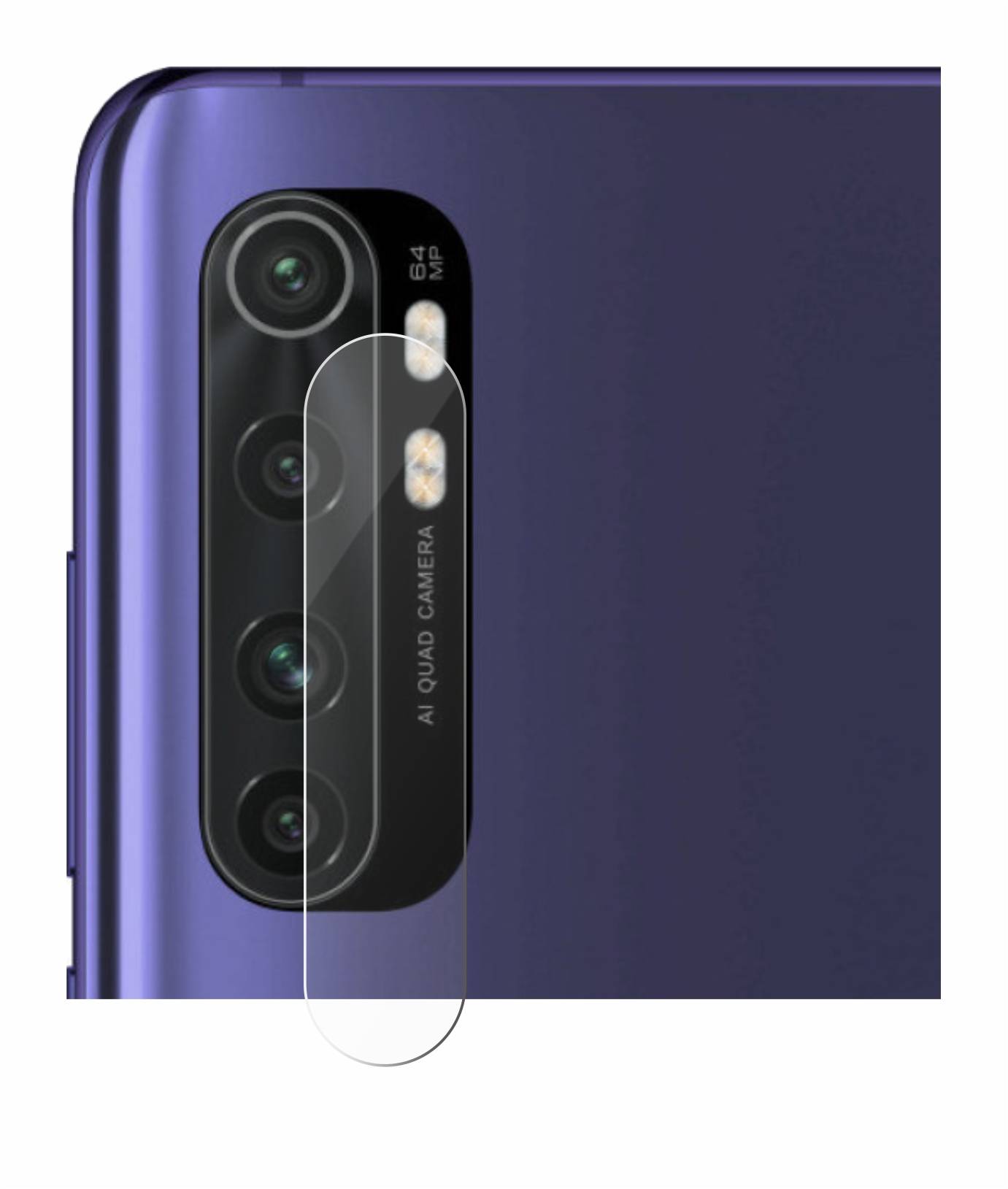 BROTECT AirGlass Glas Panzer-Folie für Xiaomi Mi Note 10 Lite (NUR Kameraschutz) - Schutzglas