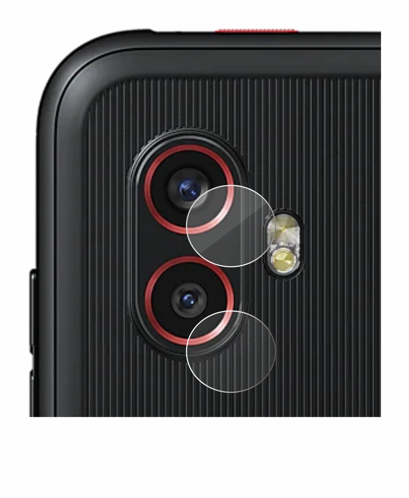 upscreen Hybrid Glas Panzer-Folie für Samsung Galaxy Xcover 6 Pro (NUR Kameraschutz)