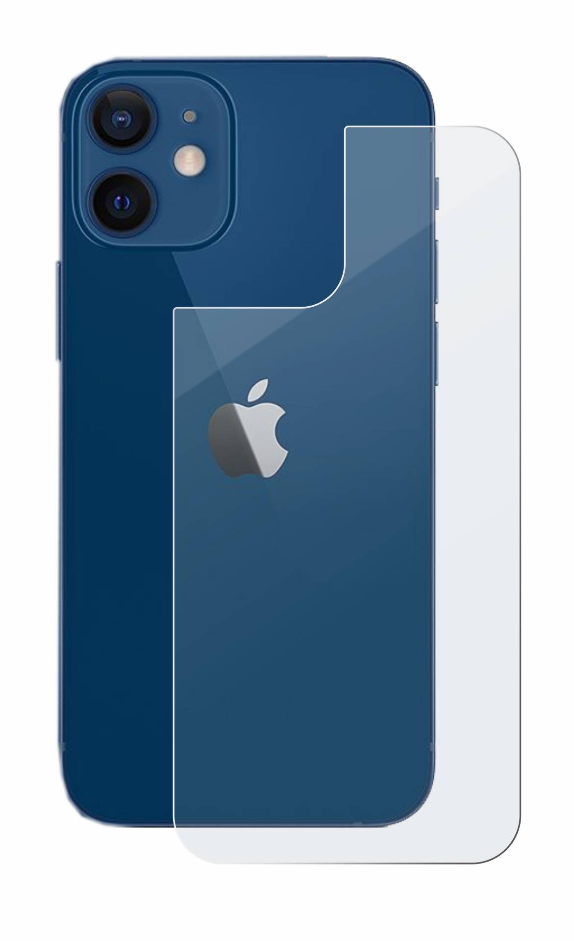 BROTECT AirGlass Matt Glas Panzer Folie für Apple iPhone 12 (Rückseite)