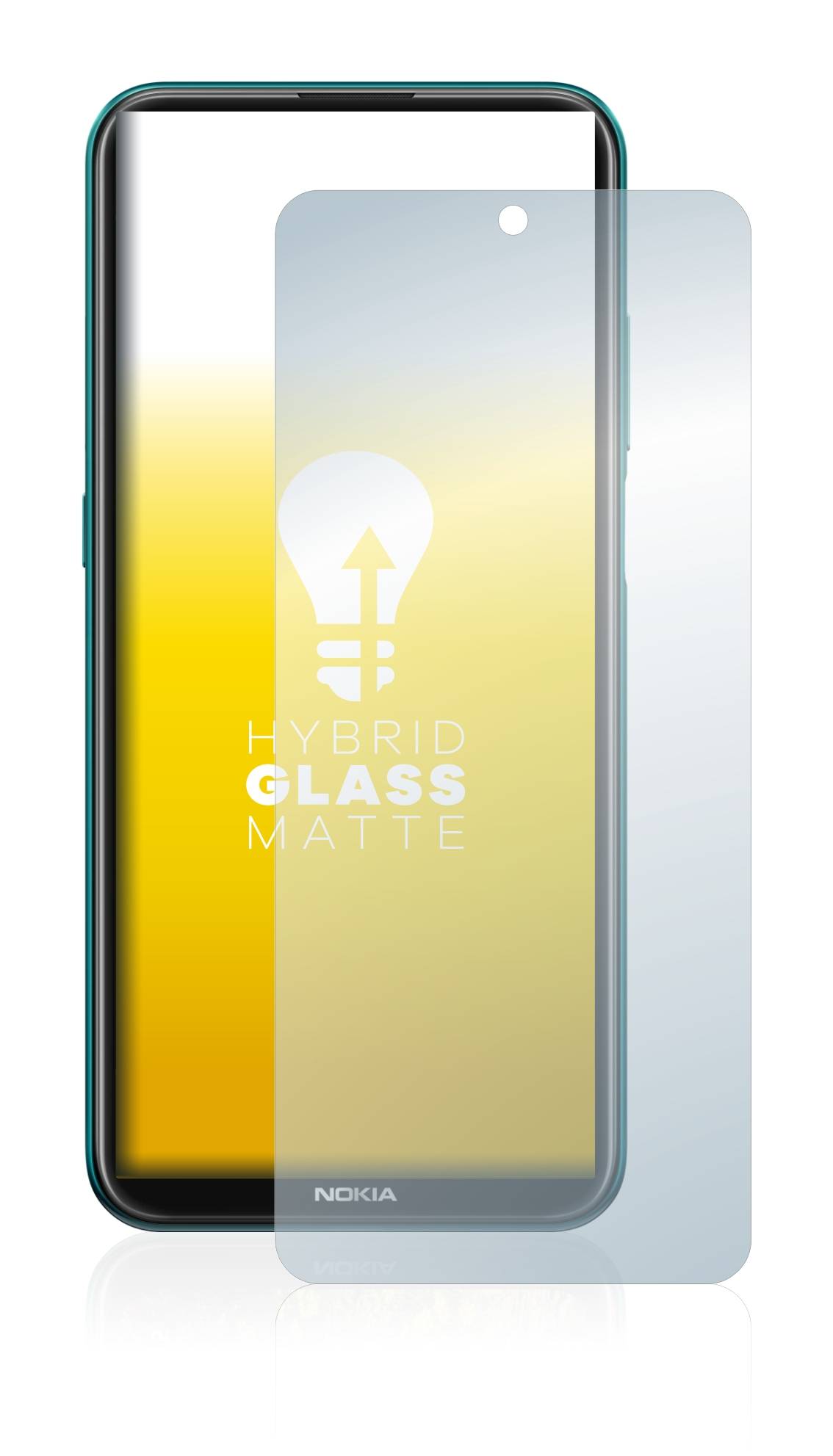 upscreen Hybrid Glas Matt Schutz-Folie für Nokia X10