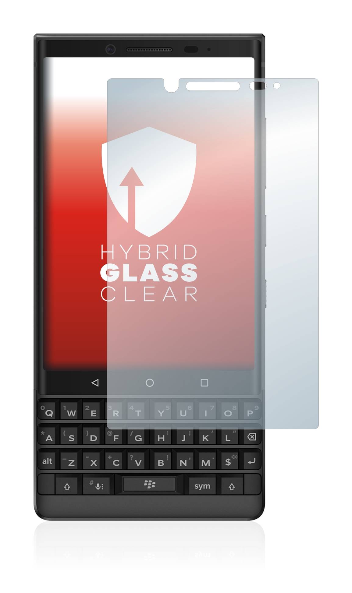 upscreen Hybrid Glas Schutz-Folie für BlackBerry Key2