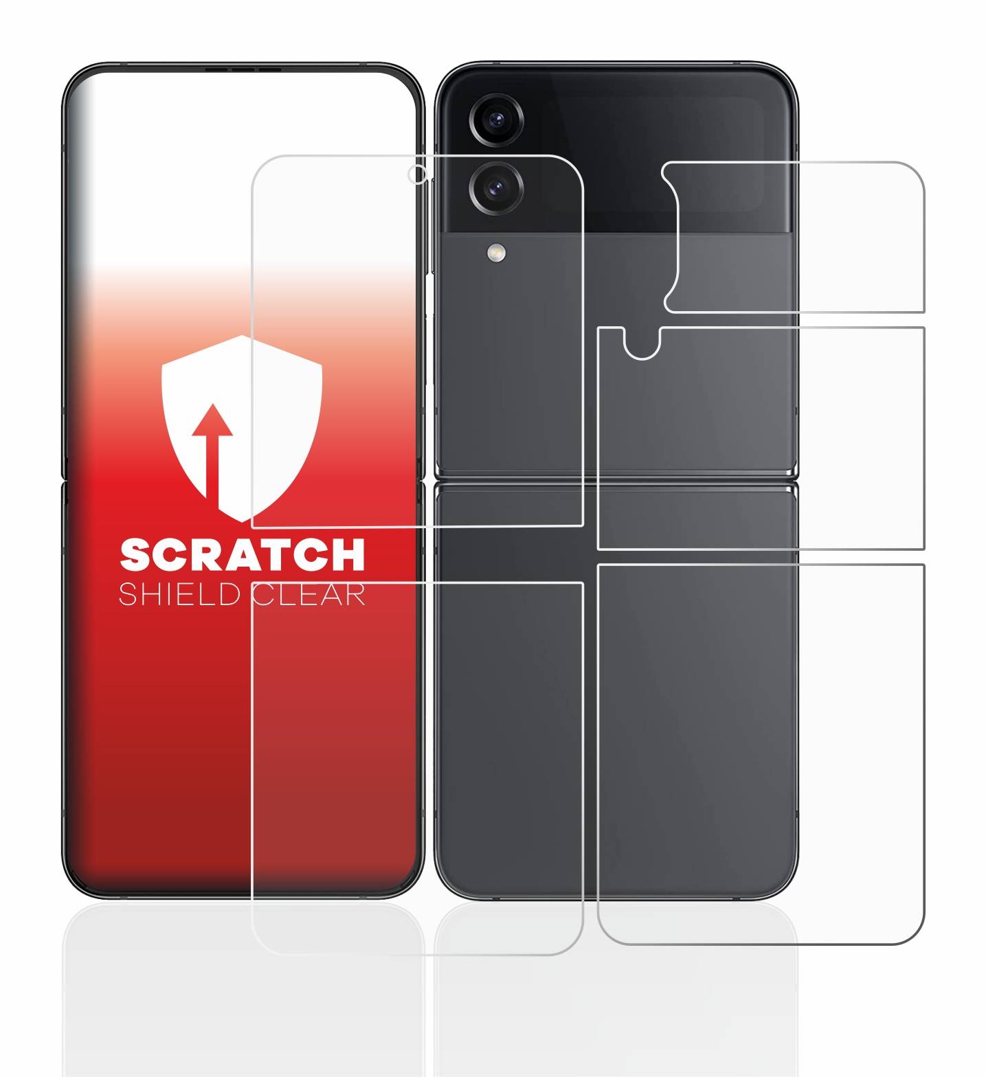 upscreen Scratch Shield Schutzfolie für Samsung Galaxy Z Flip 4 (Display+Rückseite)