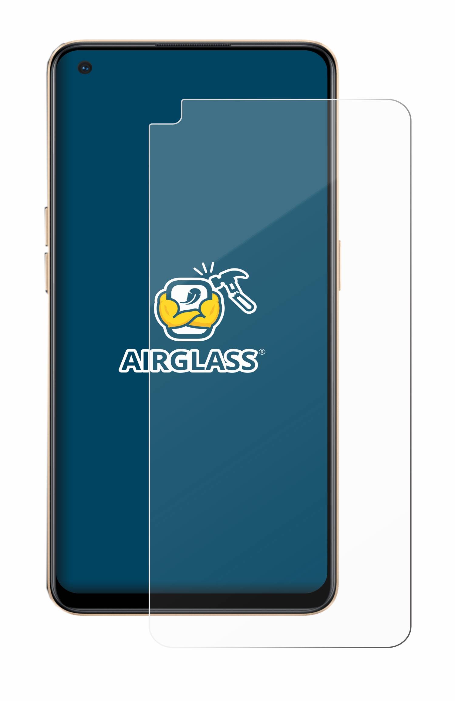 BROTECT AirGlass Glas Panzer-Folie für Oppo Reno 7 - Schutzglas