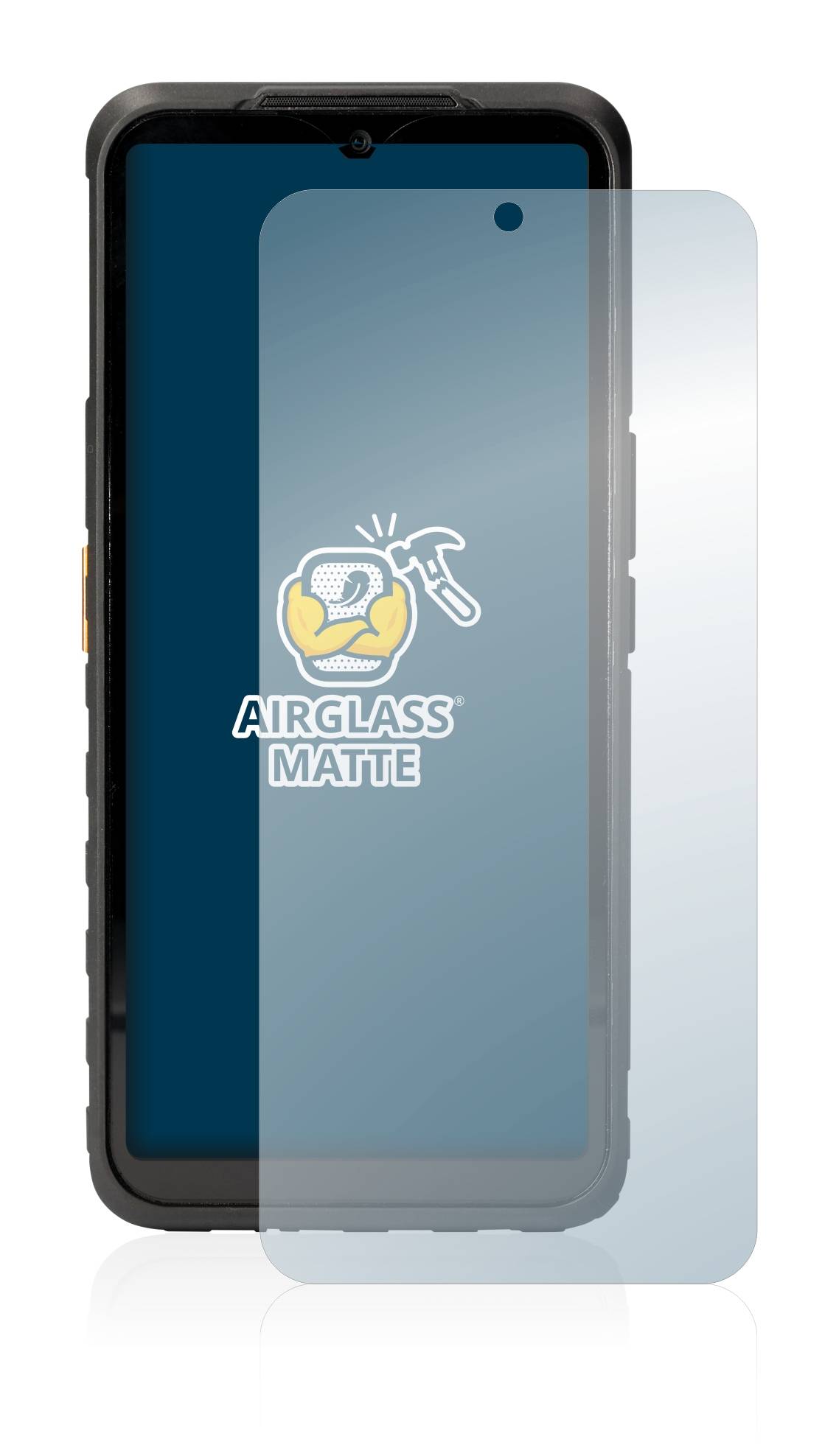 BROTECT AirGlass Matt Glas Panzer Folie für Caterpillar Cat S53 5G