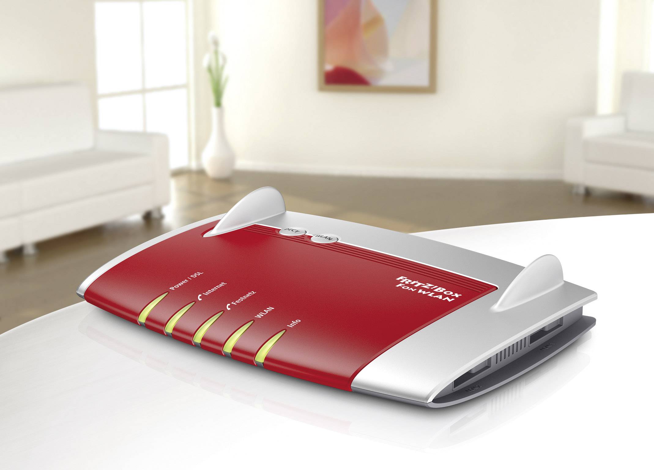 AVM FRITZ!Box 7390 WLAN Router mit Modem Integriertes Modem: ADSL, ADSL2+, VDSL 2.4 GHz, 5 GHz 600 MBit/s