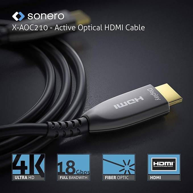Sonero Hohe Geschwindigkeit - HDMI-Kabel mit Ethernet - HDMI männlich zu HDMI männlich - 10 m -