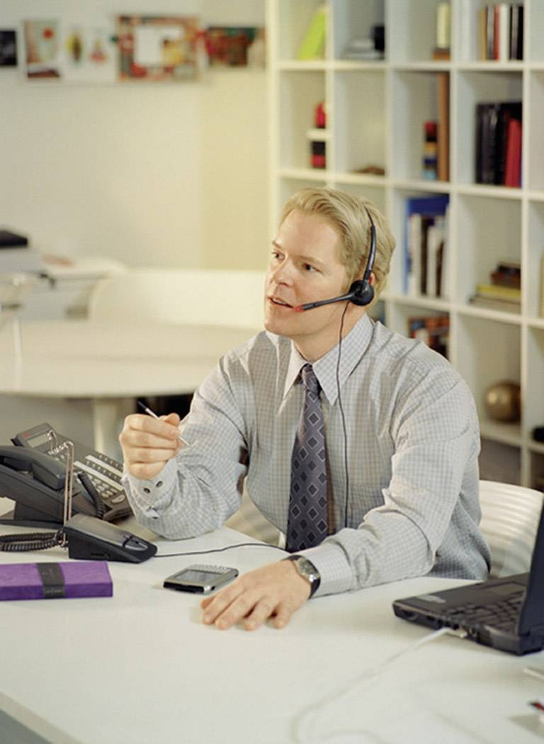 Plantronics S12 Telefon-Headset RJ10-Buchse schnurgebunden, Mono In Ear, On Ear Schwarz, Silber