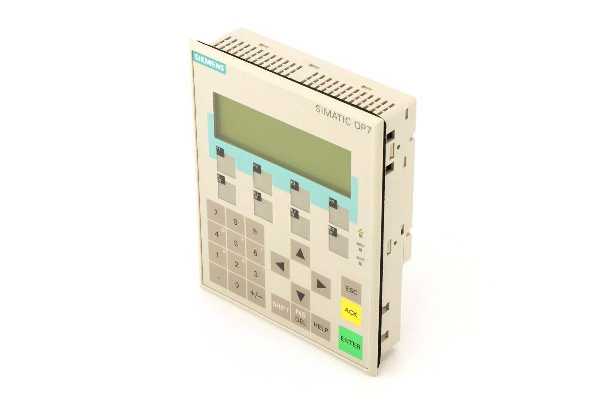Siemens 6AV3607-1JC00-0AX2 Siemens 662643342833 operator panel OP7/PP LC display, LED backlit 4-tier, 20 characters/line