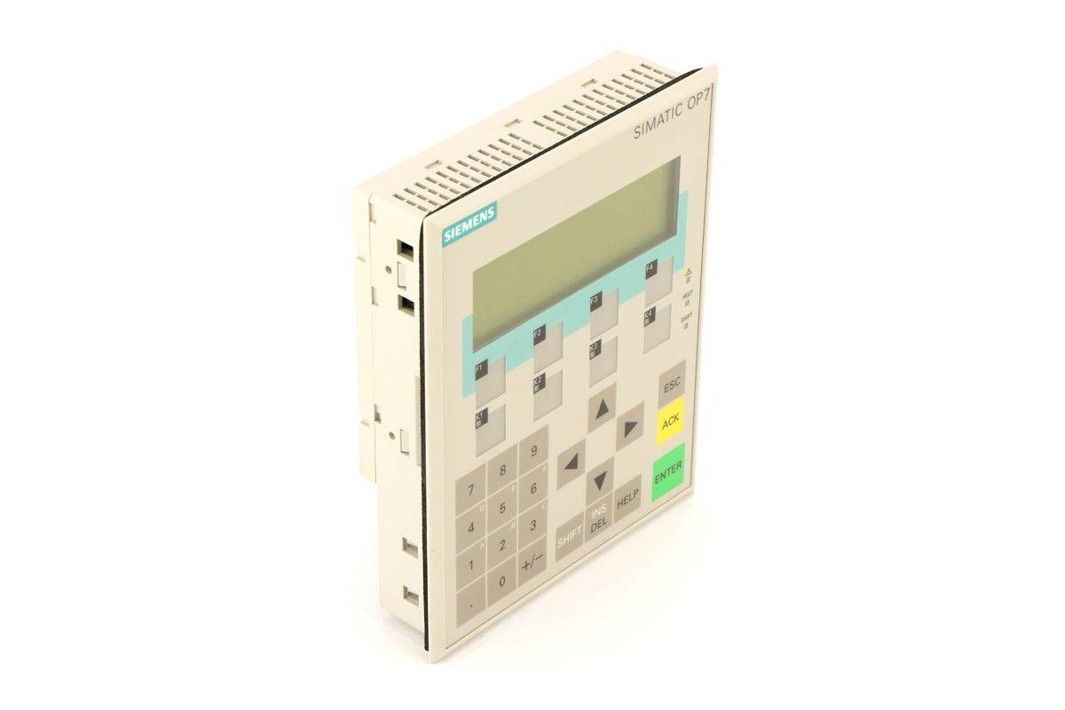 Siemens 6AV3607-1JC00-0AX2 Siemens 662643342833 operator panel OP7/PP LC display, LED backlit 4-tier, 20 characters/line