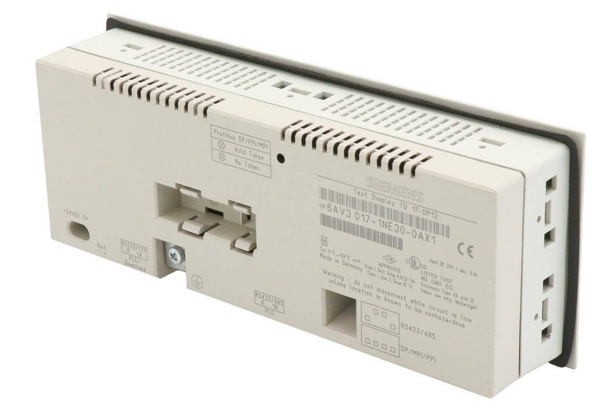 Siemens 6AV3017-1NE30-0AX1 Siemens 662643342826 Text display TD17 LC display, LED backlit 4x 20/8x 40 lines x characters