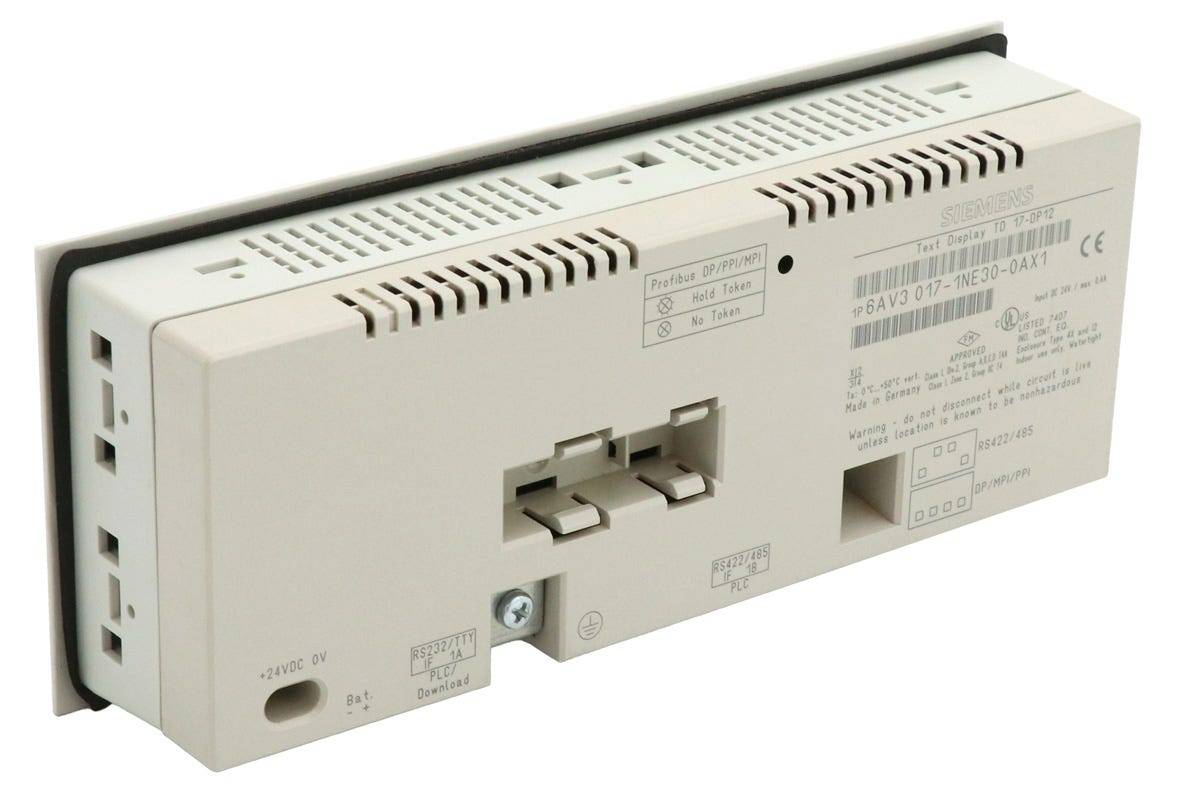 Siemens 6AV3017-1NE30-0AX1 Siemens 662643342826 Text display TD17 LC display, LED backlit 4x 20/8x 40 lines x characters
