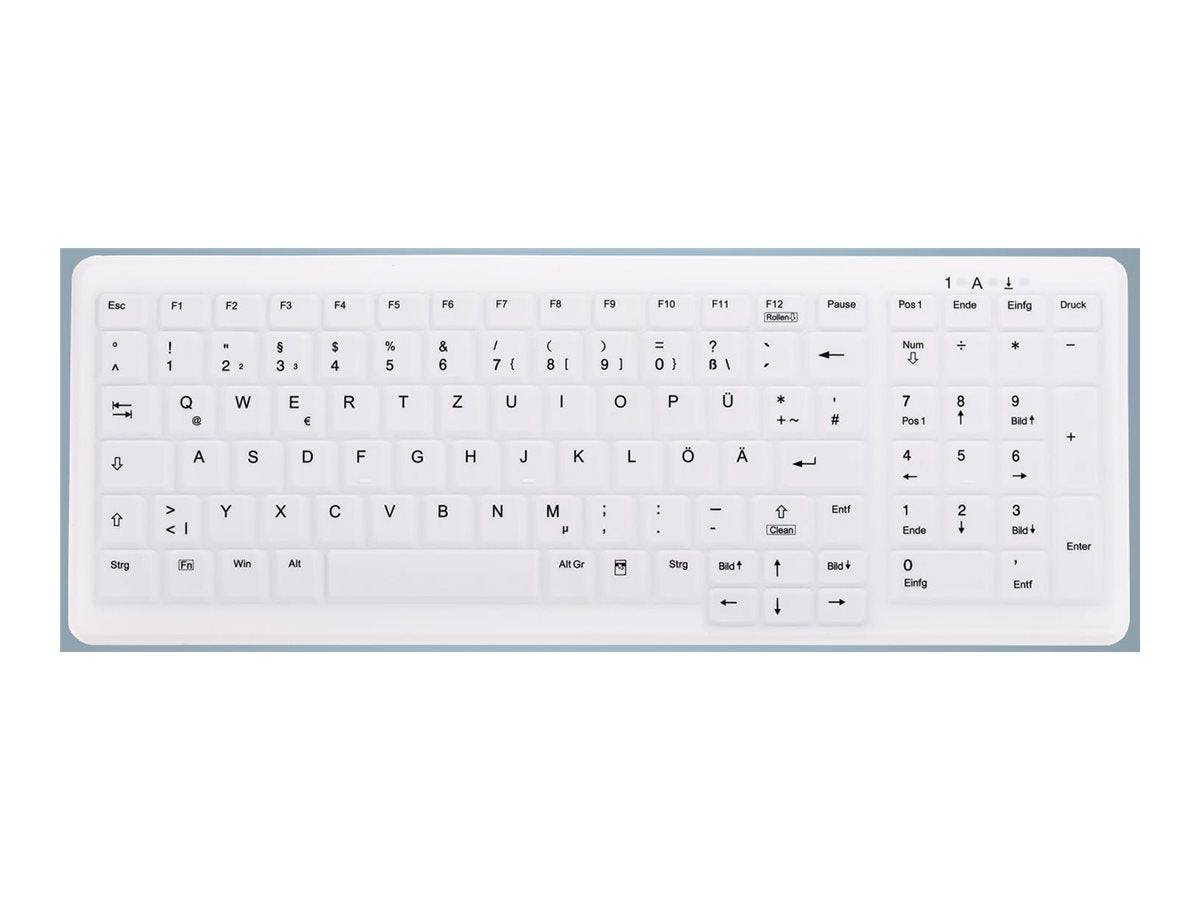 Active Key AK-C7000, Keyboard top frame, Silikon, 372 mm, 137 mm, Weiß