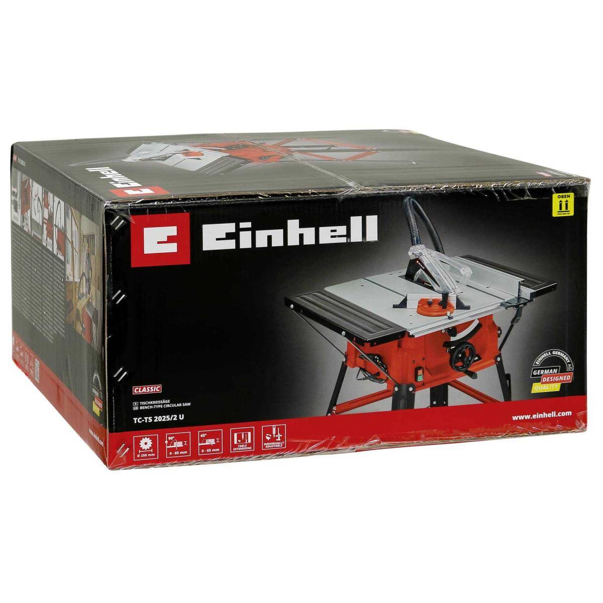 Einhell TC-TS 2025/2 U, 5000 RPM, 6,5 cm, 8,5 cm, Freistehend, 1800 W, 220 - 240 V