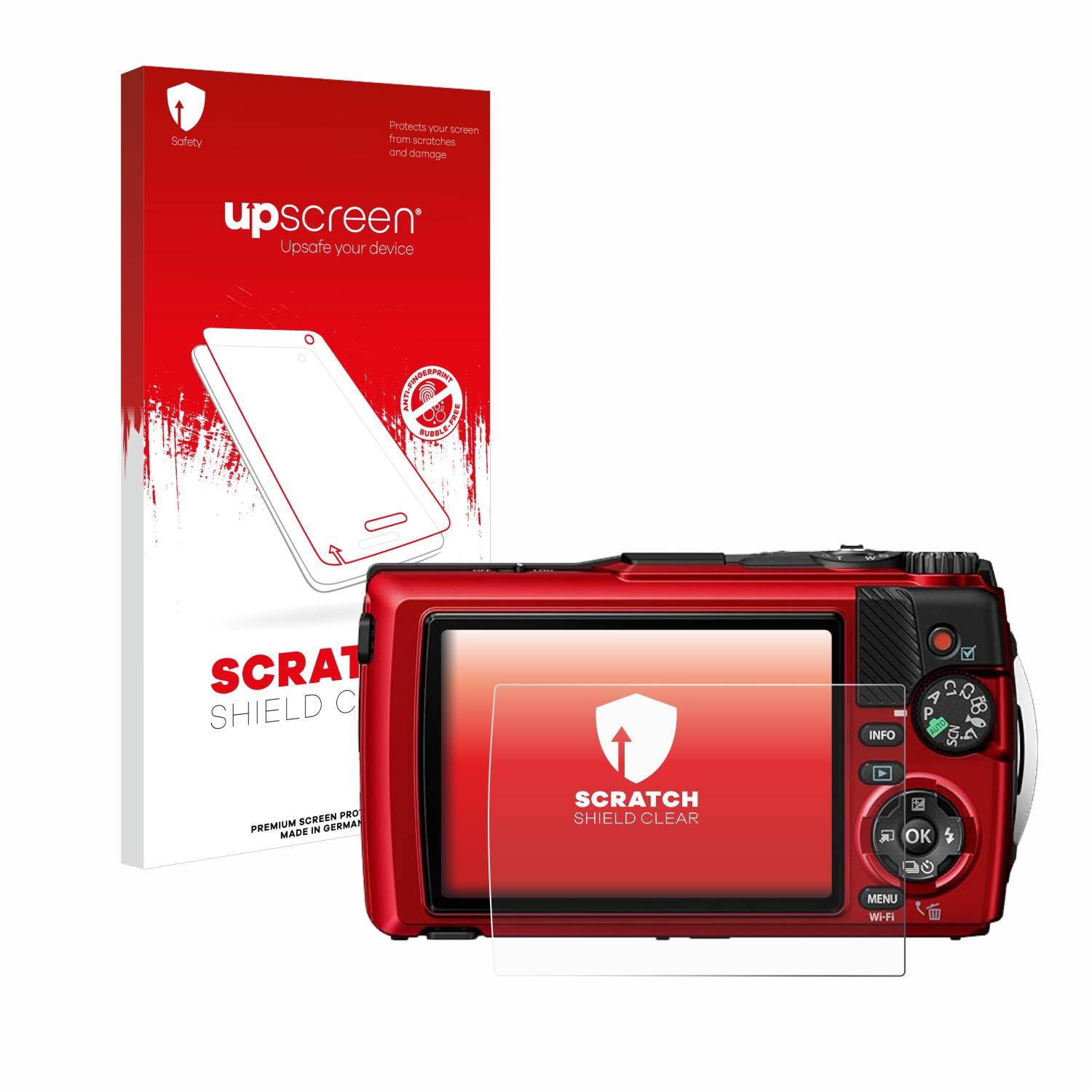 upscreen Schutzfolie für Olympus OM System Tough TG-7 Kratzschutz Anti-Fingerprint Klar
