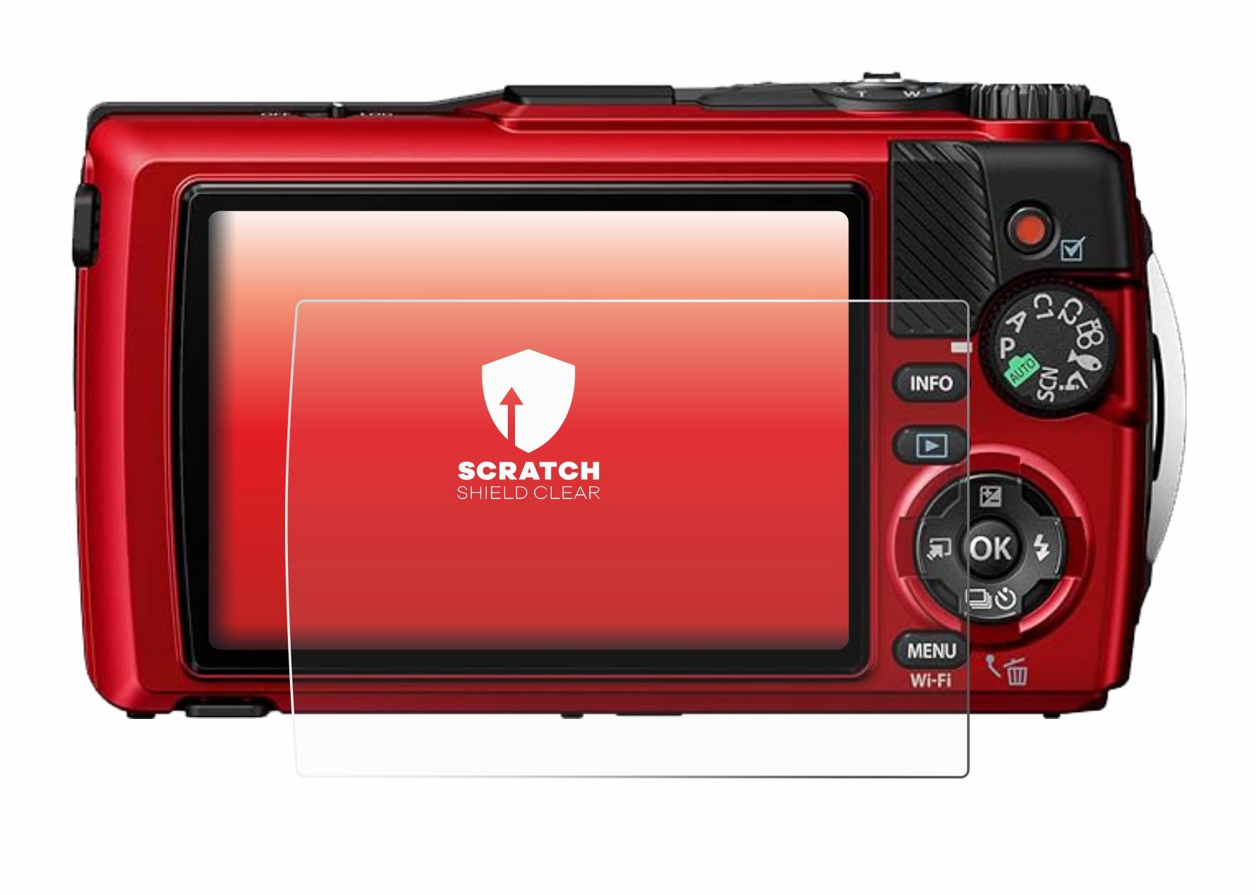 upscreen Schutzfolie für Olympus OM System Tough TG-7 Kratzschutz Anti-Fingerprint Klar