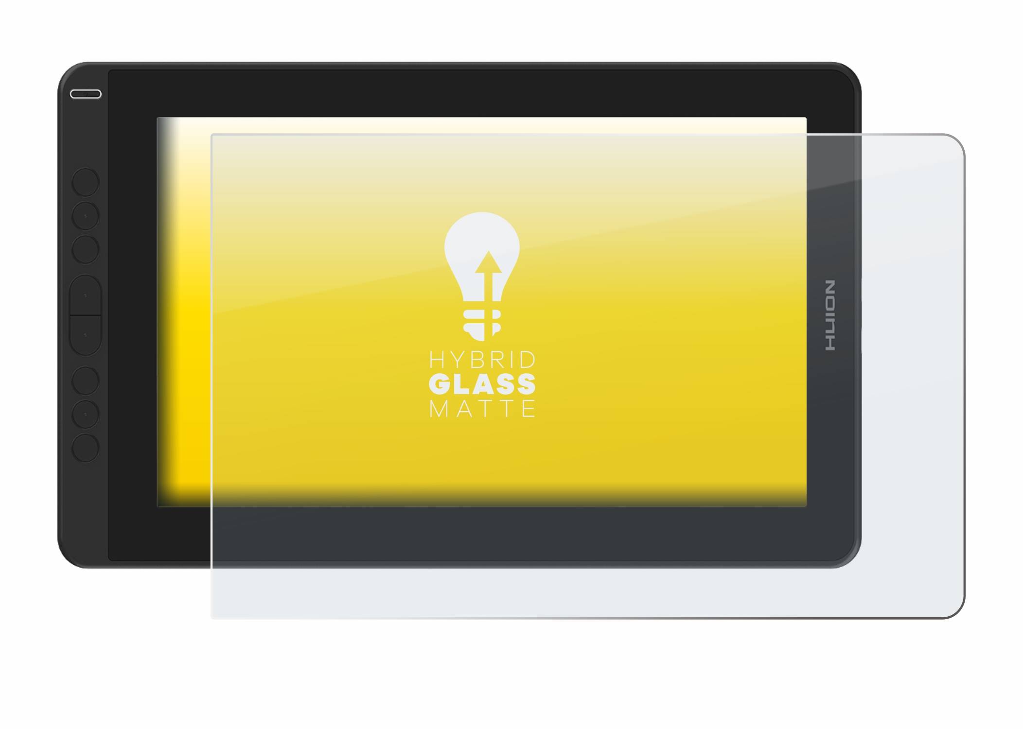 upscreen Flexible Schutz Glas Folie für Huion Kamvas 13 Schutzglas 9H Hybridglas Matt Entspiegelt