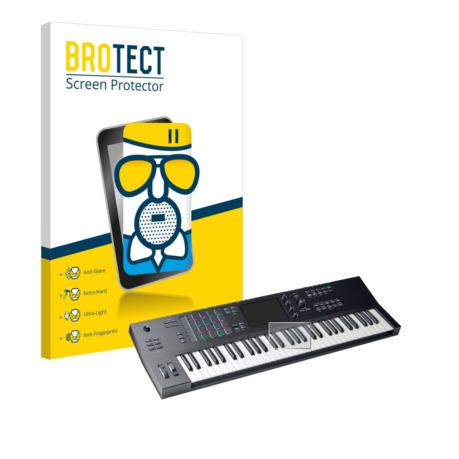BROTECT AirGlass Flexible Schutz Glas Folie für Akai MPC Key 61 Matt Entspiegelt