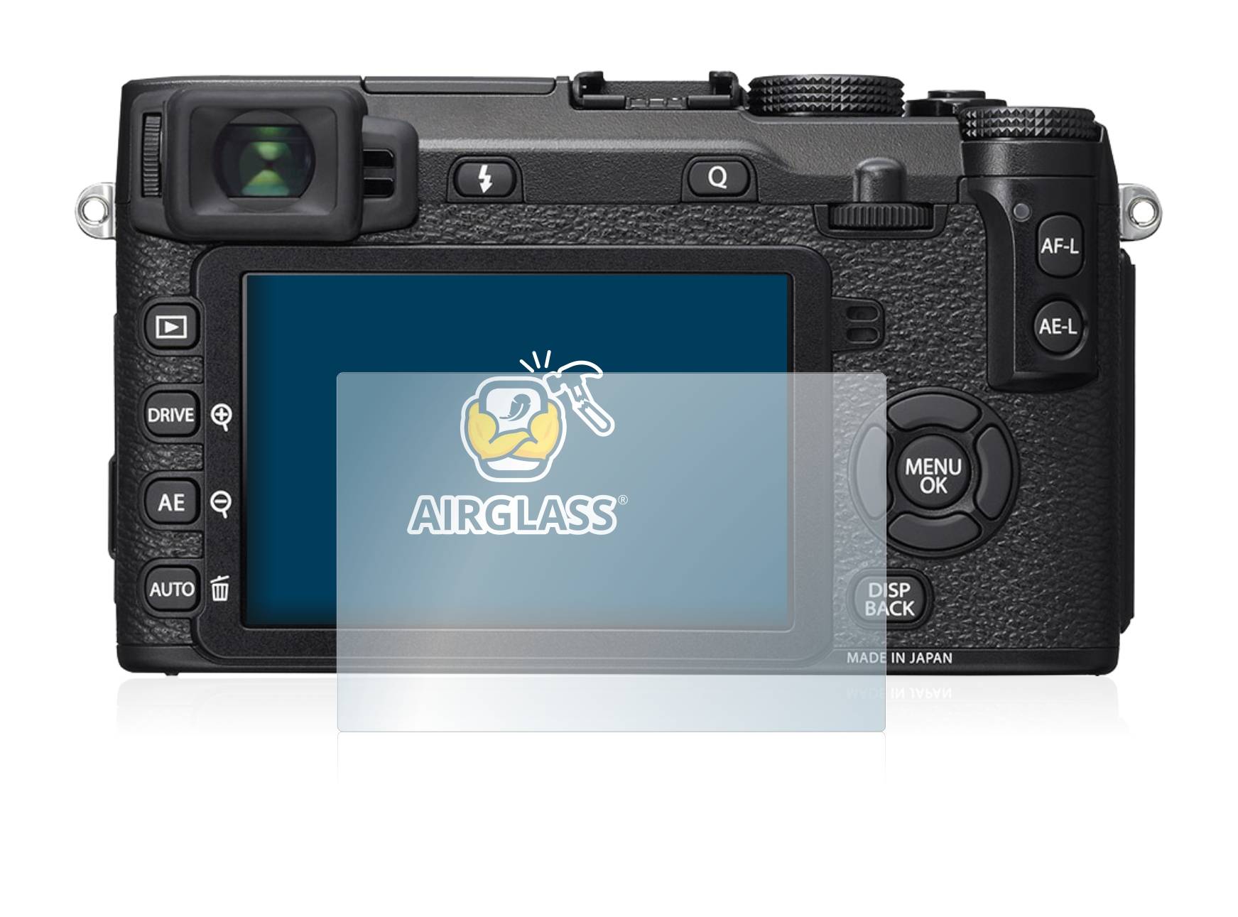 BROTECT AirGlass Flexible Schutz Glas Folie für Fujifilm X-E2S Klar Transparent