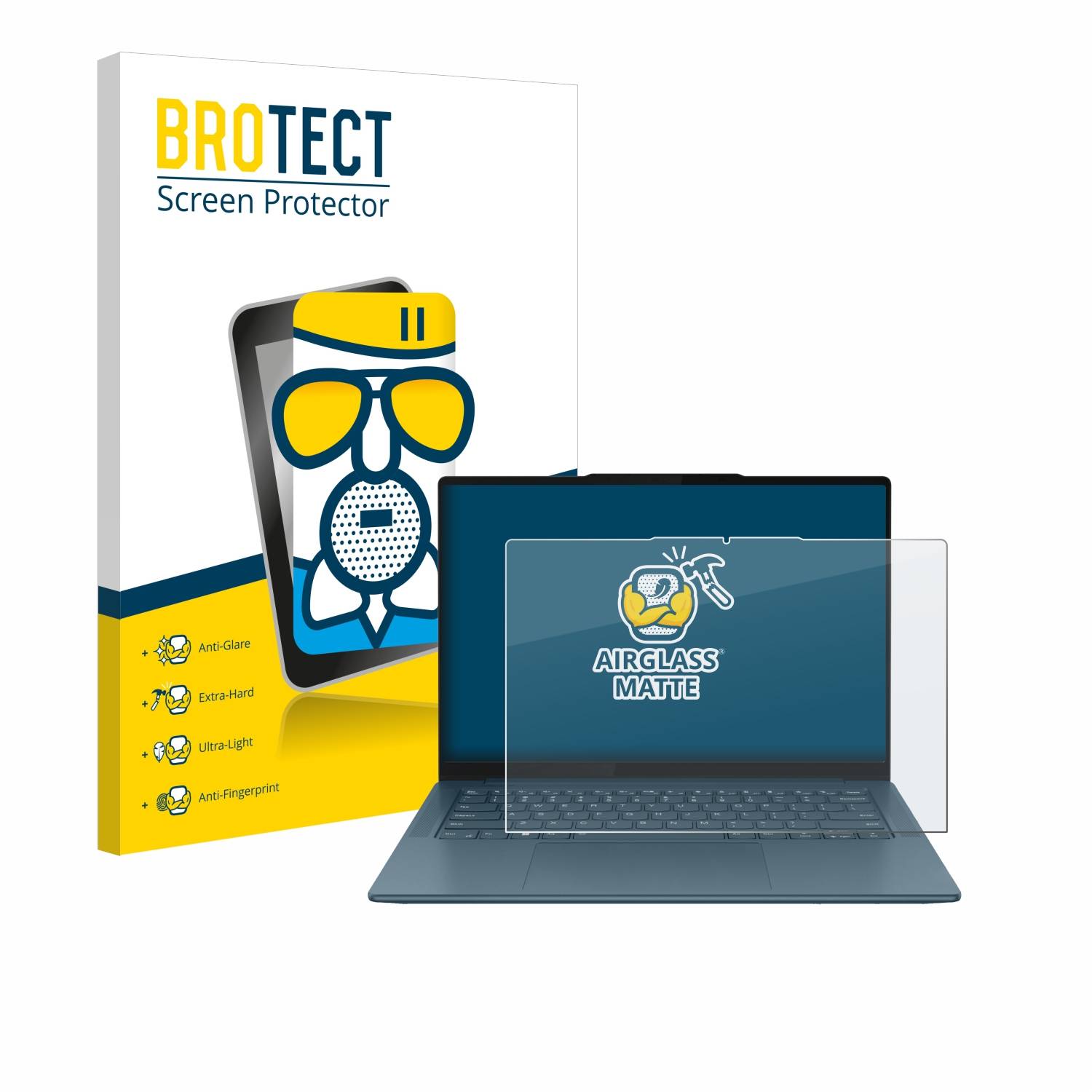 BROTECT AirGlass Matt Glas Panzer Folie für Lenovo Yoga Pro 7i Gen 9 14