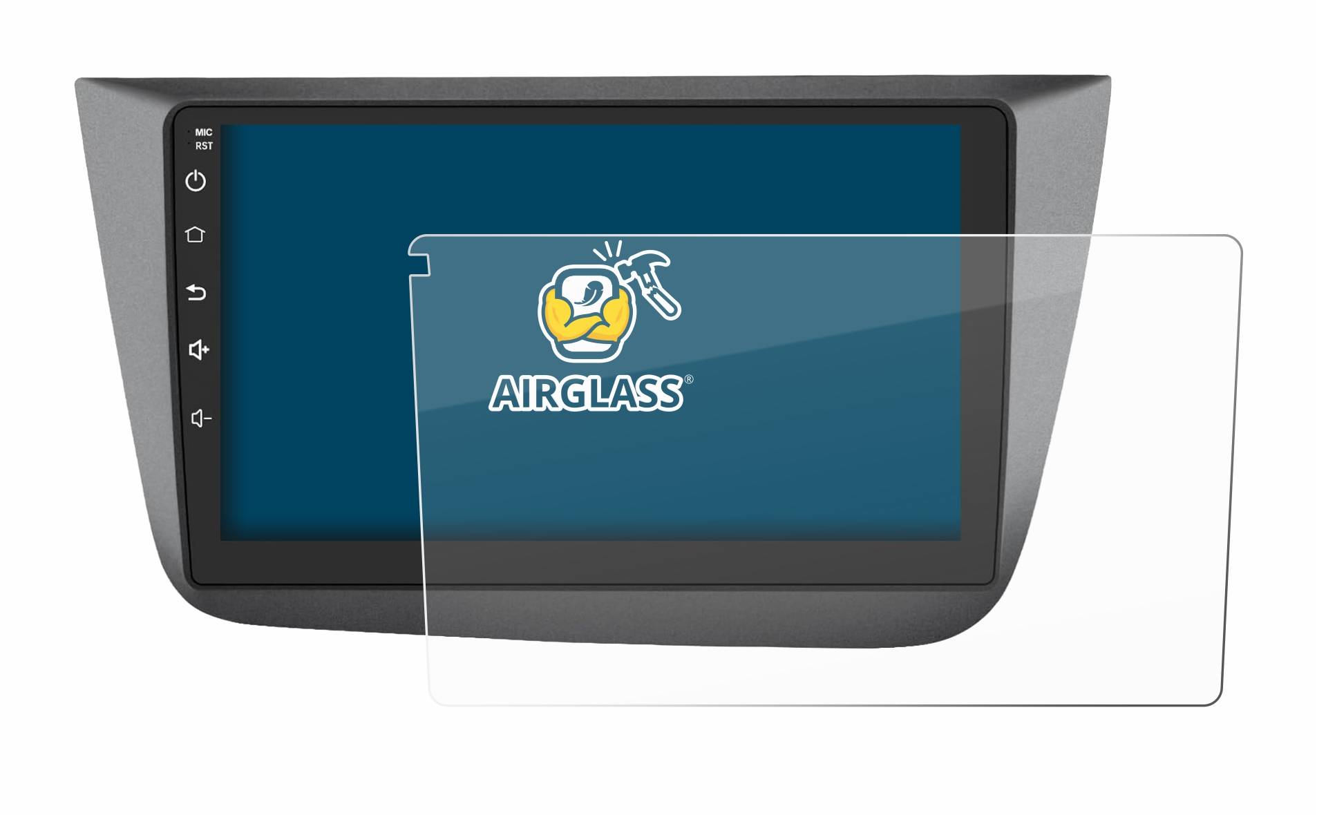 BROTECT AirGlass Flexible Schutz Glas Folie für Topway Android CarPlay (9") Klar Transparent