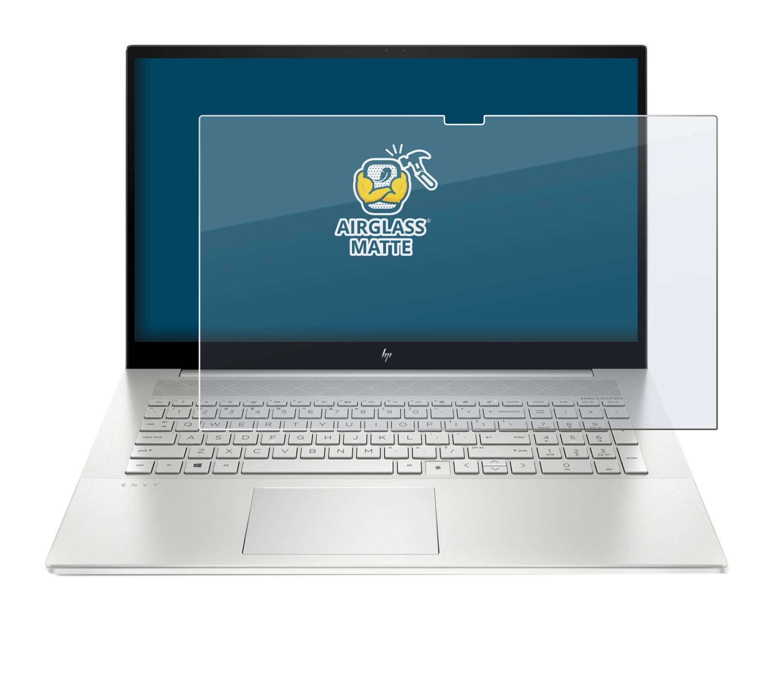 BROTECT AirGlass Flexible Schutz Glas Folie für HP Envy (17-cX) Matt Entspiegelt