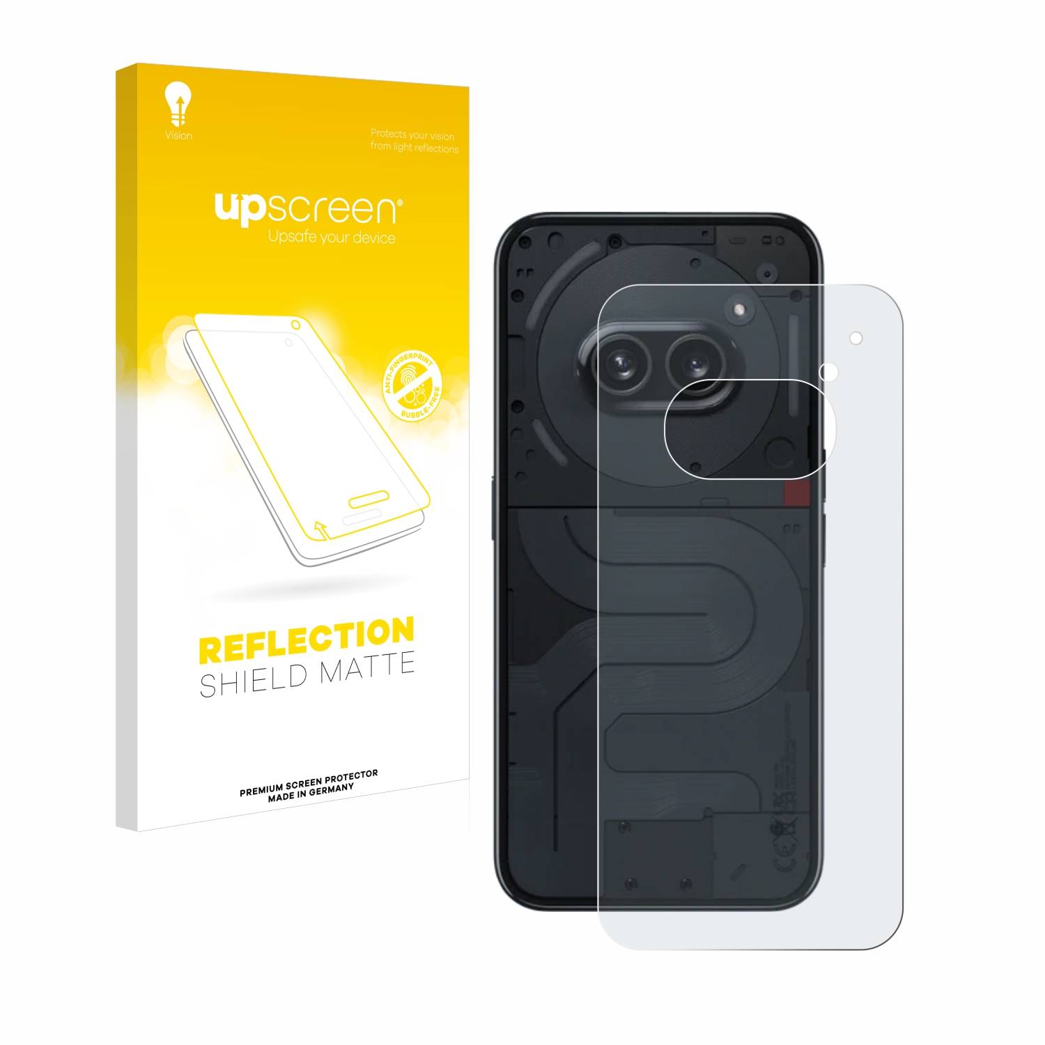 upscreen Reflection Shield Matt Schutzfolie für Nothing Phone (2a) (Rückseite)