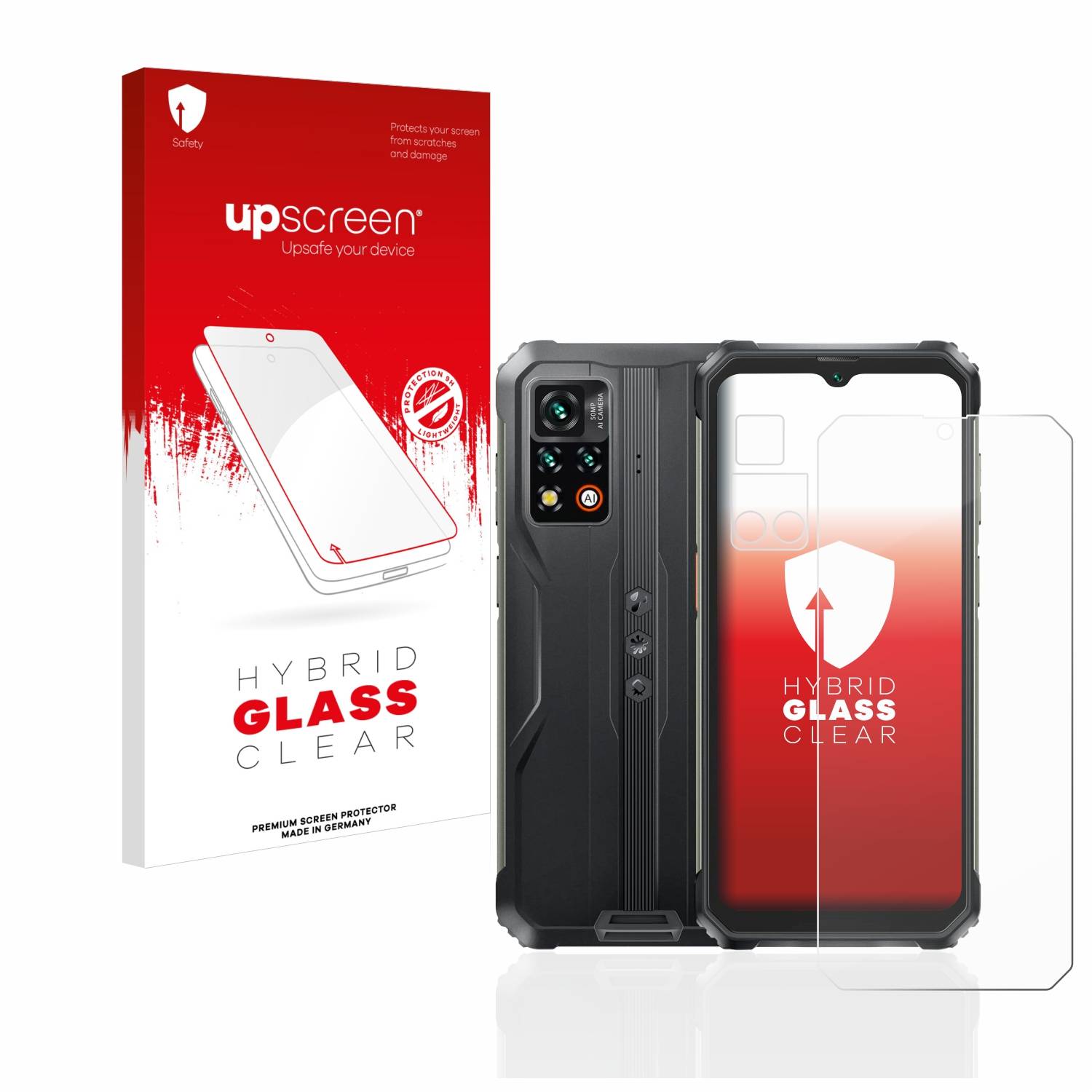 upscreen Flexible Schutz Glas Folie für Blackview BV9200 (Display+Kamera) Schutzglas 9H Hybridglas Klar