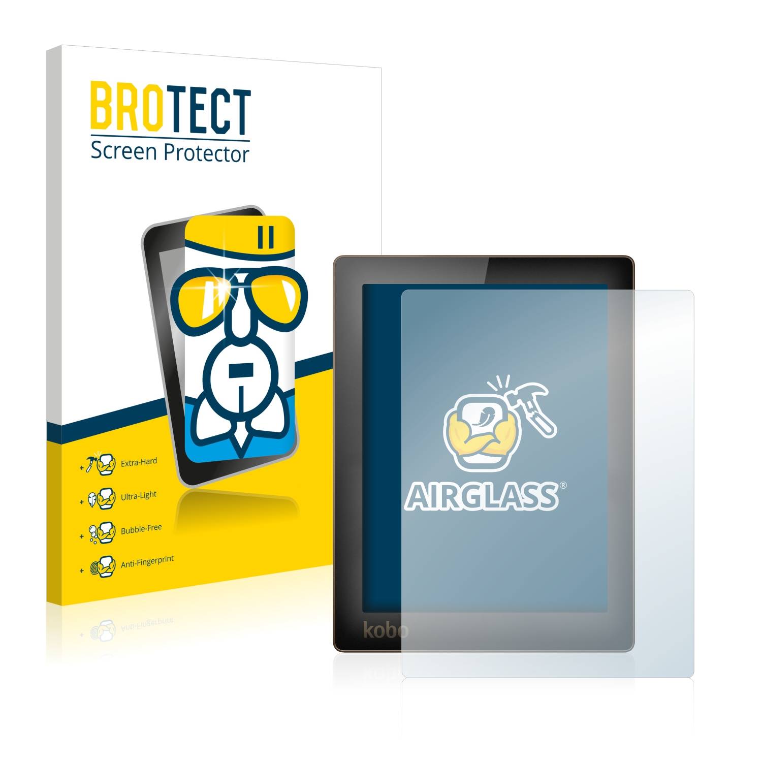 BROTECT AirGlass Flexible Schutz Glas Folie für Kobo Aura Klar Transparent