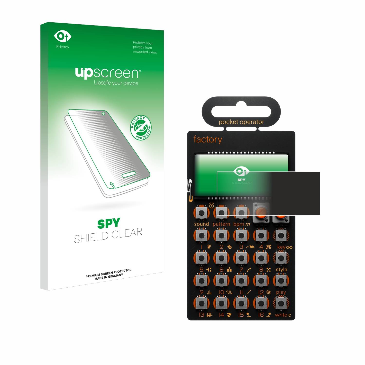 upscreen Spy Shield Sichtschutz-Folie für Teenage Engineering PO-16 factory